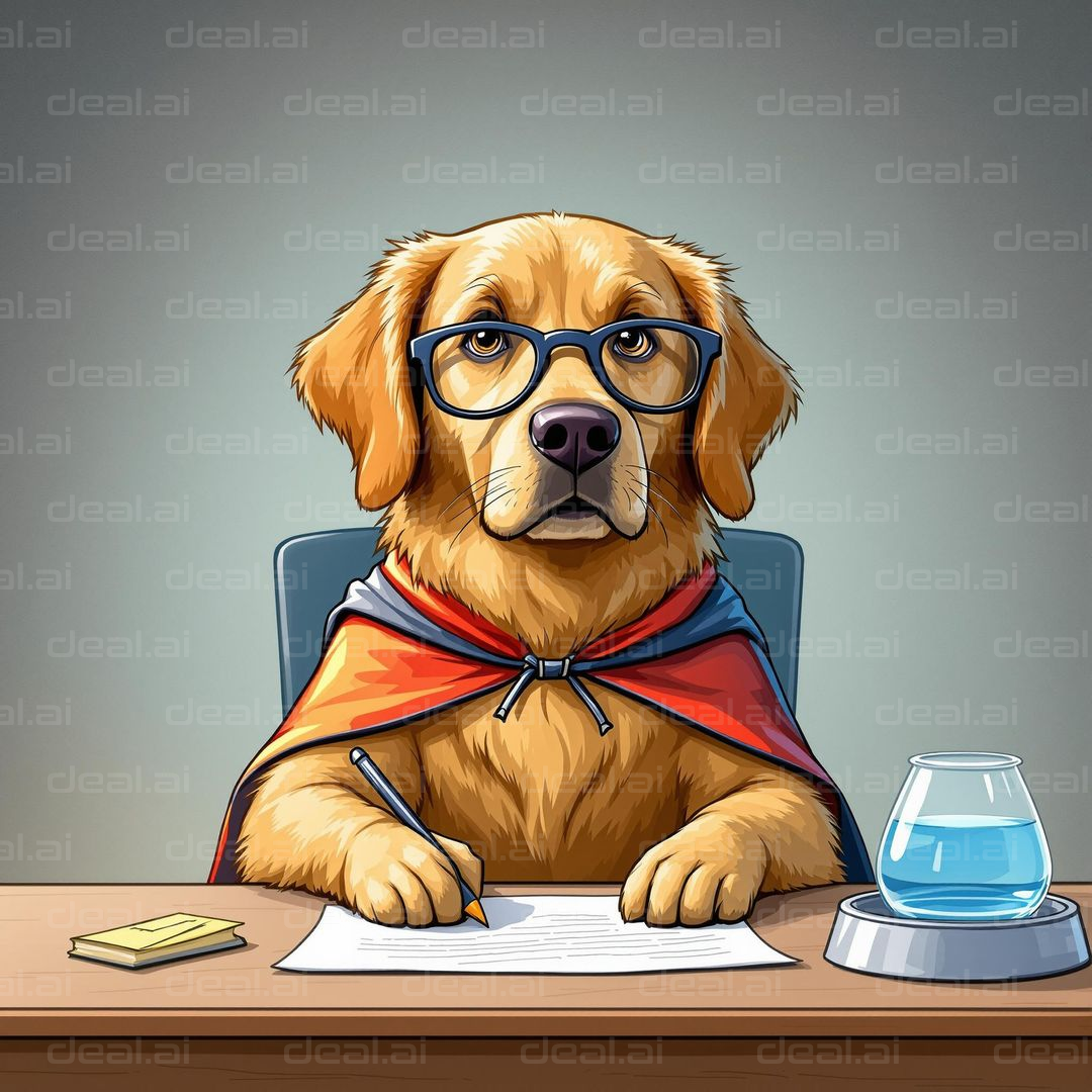 "Scholar Pup in Action"