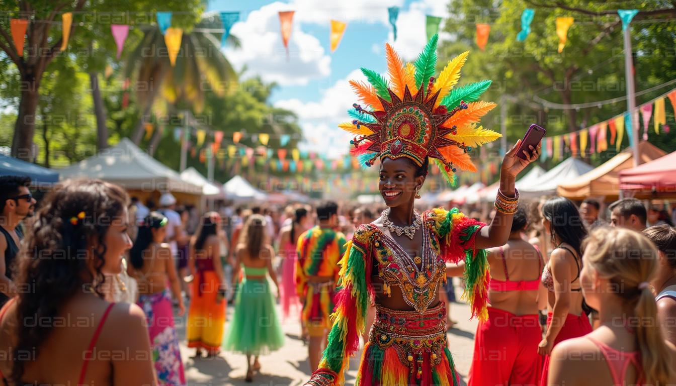 Colorful Carnival Celebration in the Park