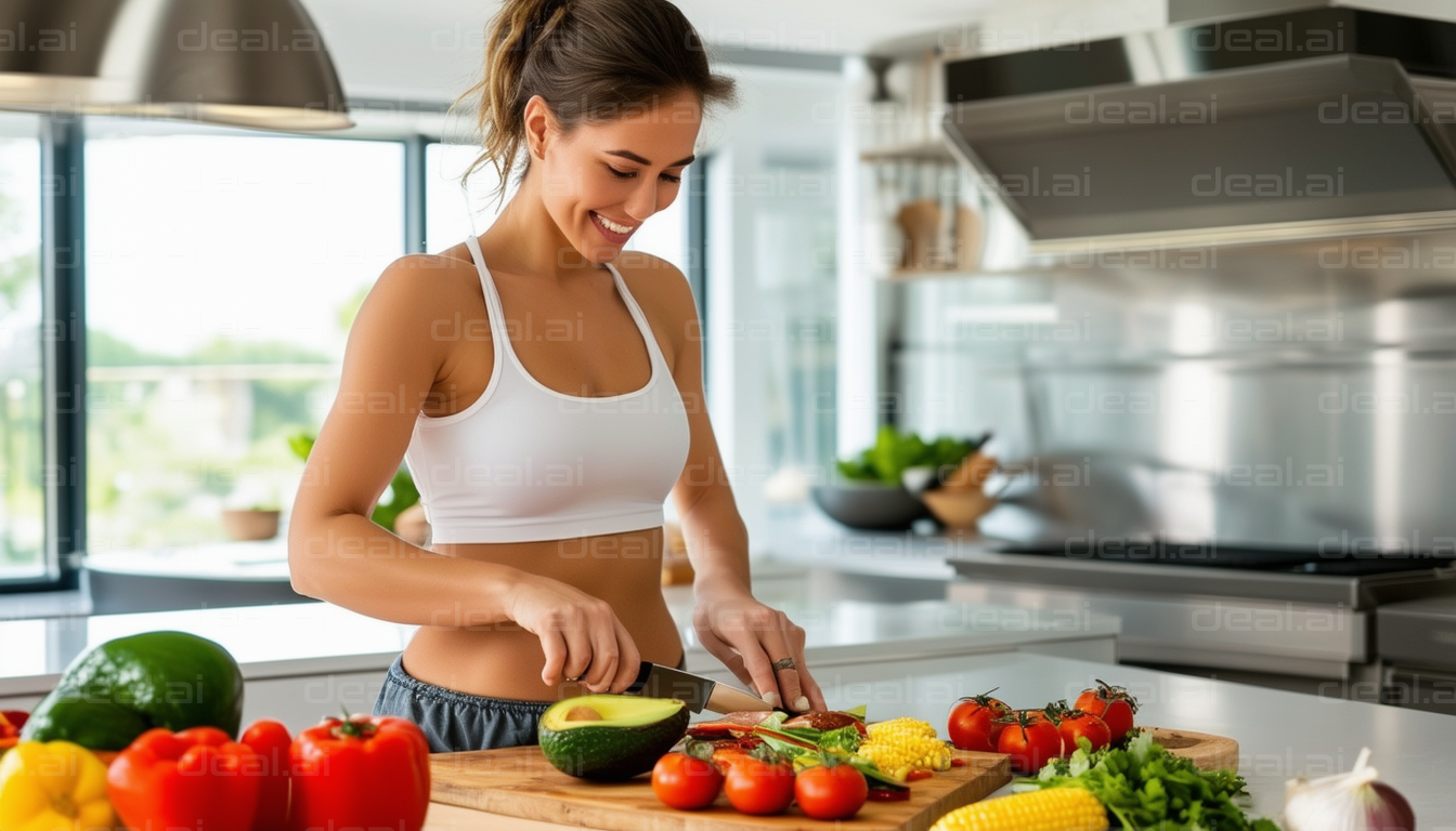 Healthy Cooking in a Modern Kitchen