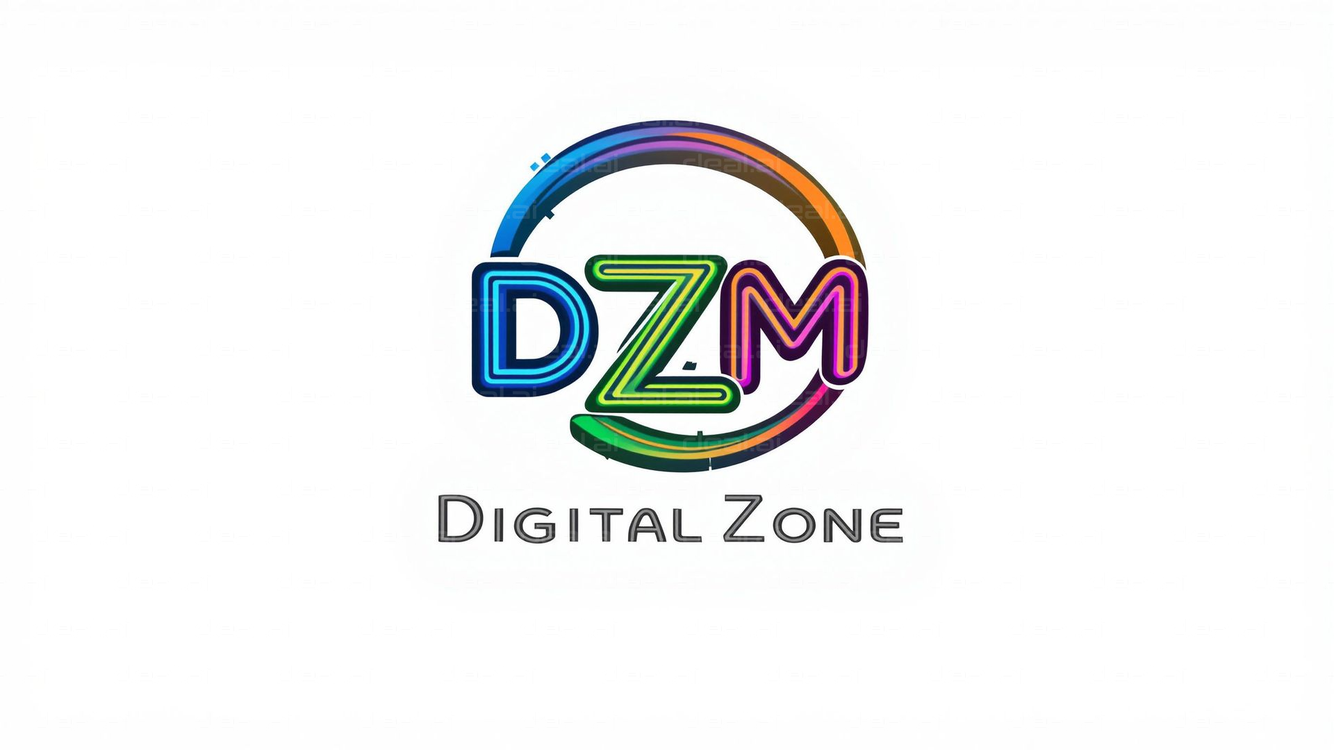 "Colorful Digital Zone Logo"