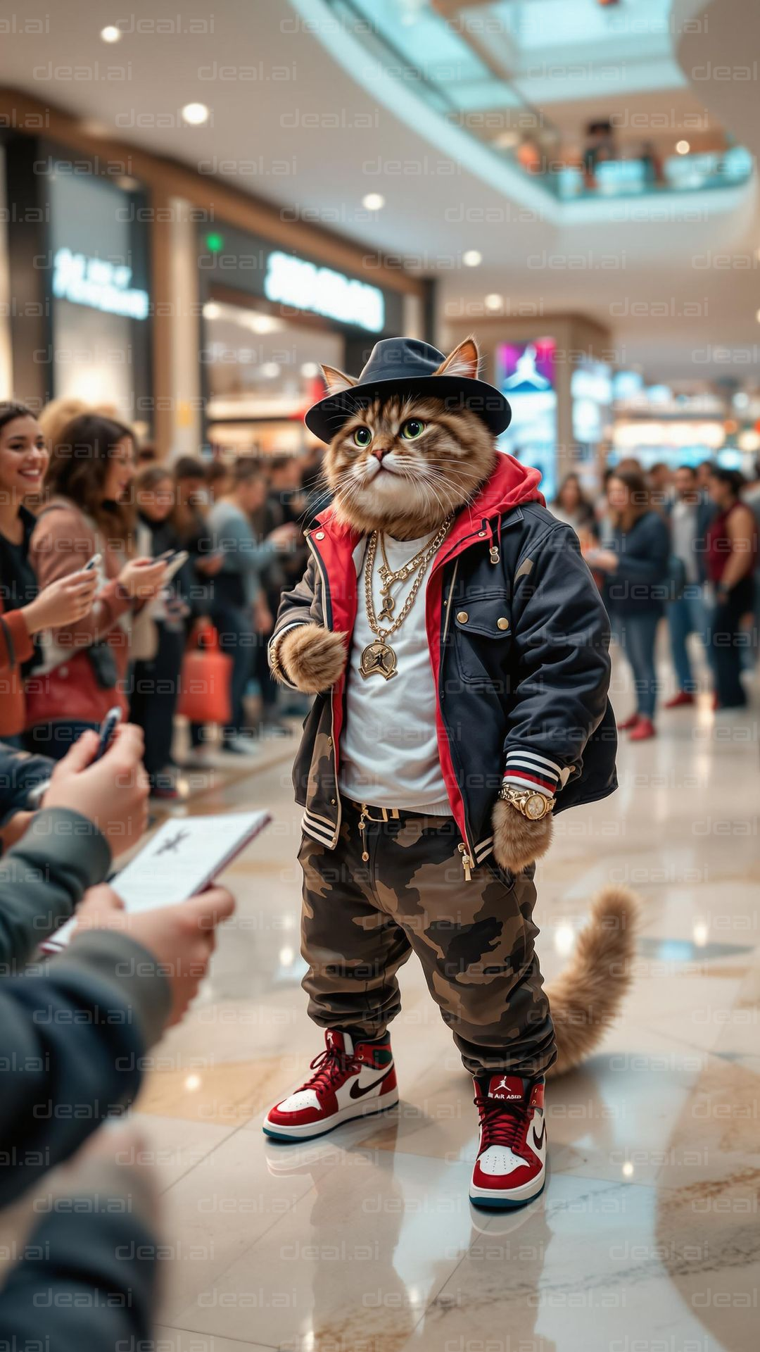 Stylish Cat Hits the Mall Scene