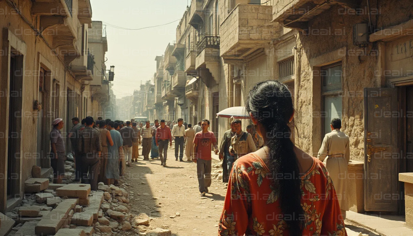 Bustling Street Scene