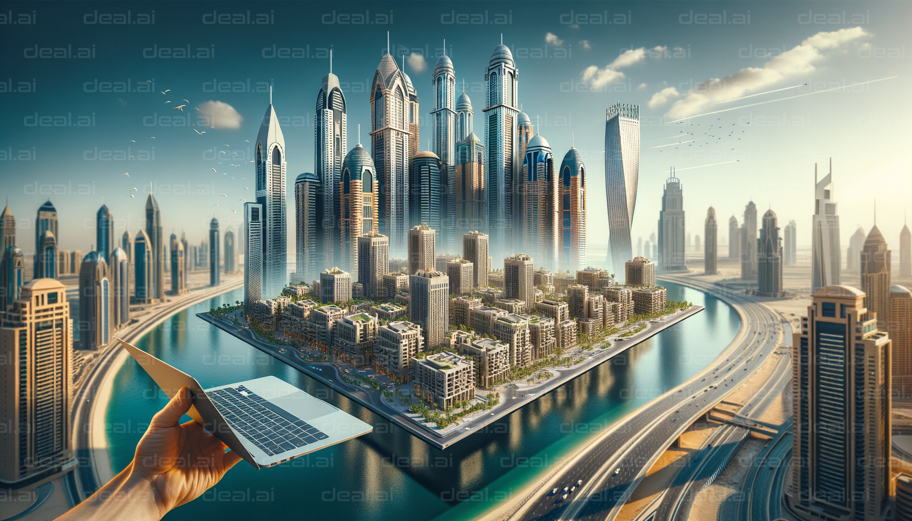 "Futuristic City Planning with Technology"