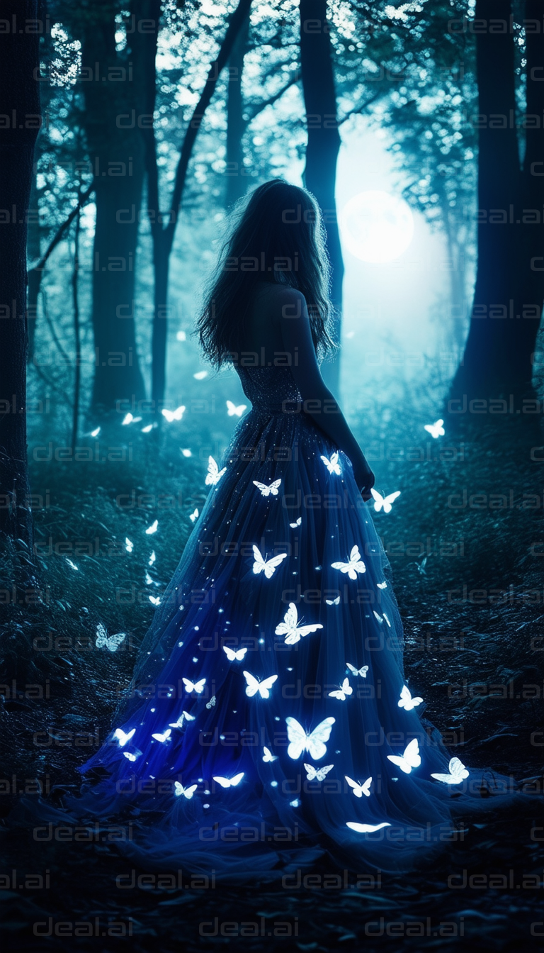 "Enchanted Moonlit Forest Walk"