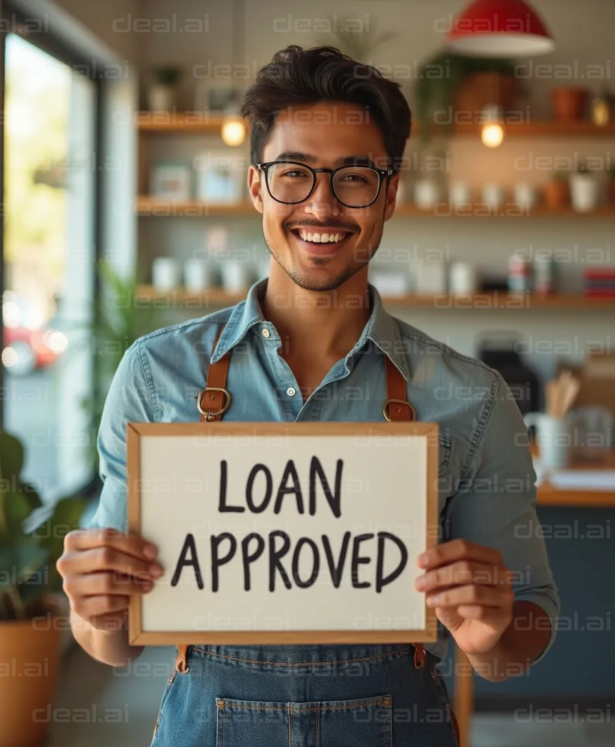 "Happy Loan Approval Moment"