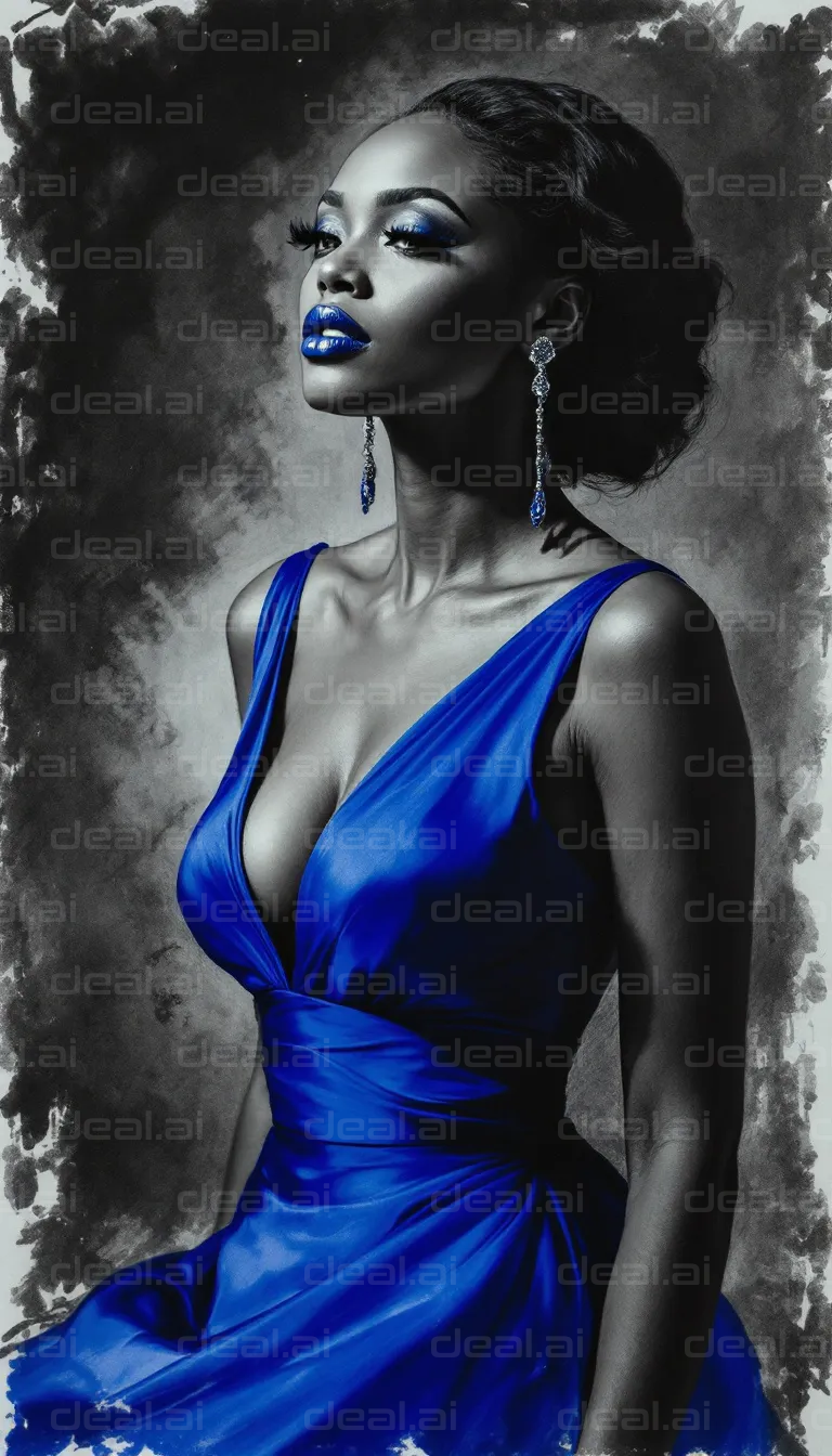 Elegant in Blue and Black