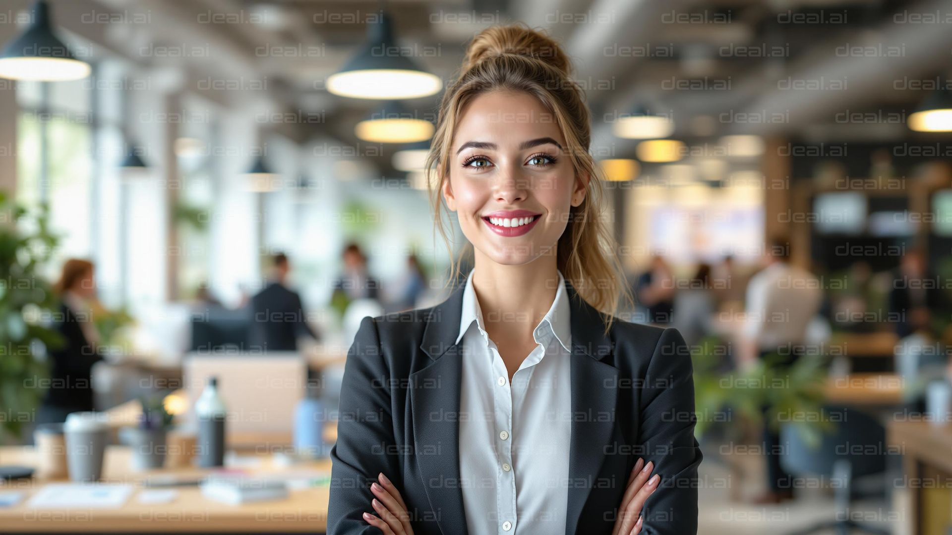 Confident Leader in Modern Office