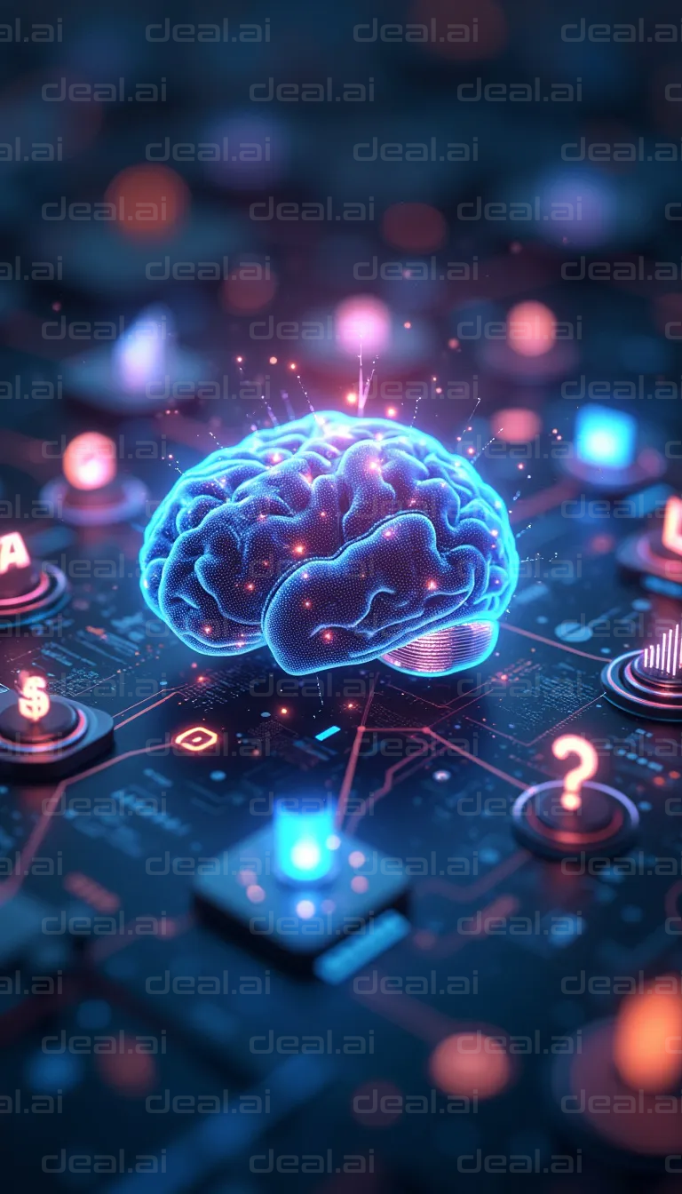 "Artificial Intelligence Brain Visualization"