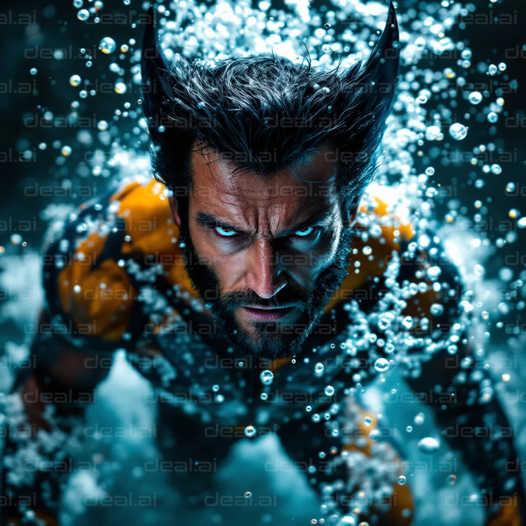 Fierce Underwater Warrior Portrait