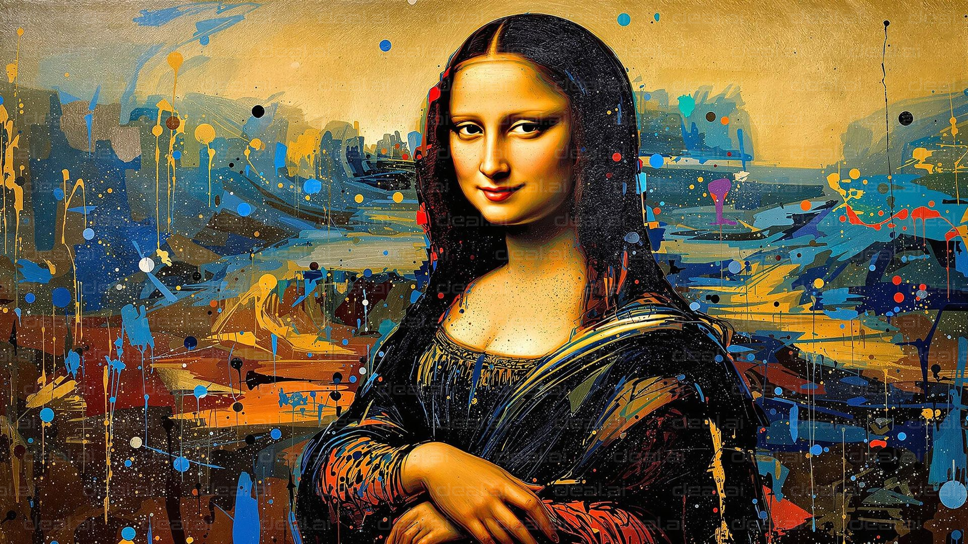 Modern Mona Lisa Art Remix