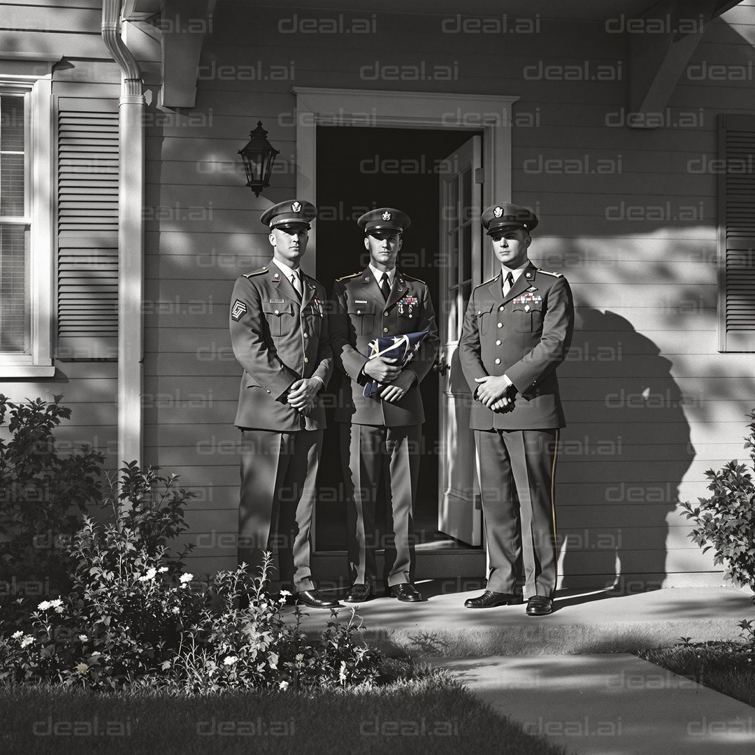 "Three Soldiers at the Doorstep"