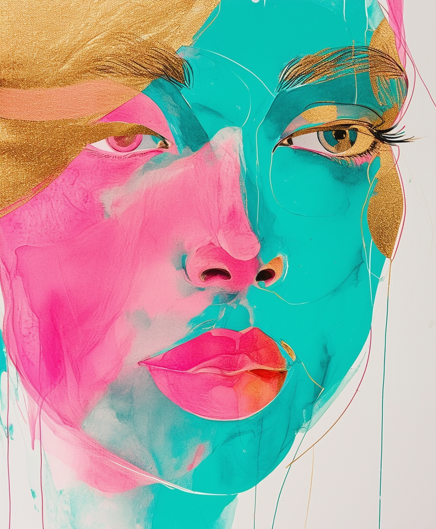 "Colorful Abstract Portrait"