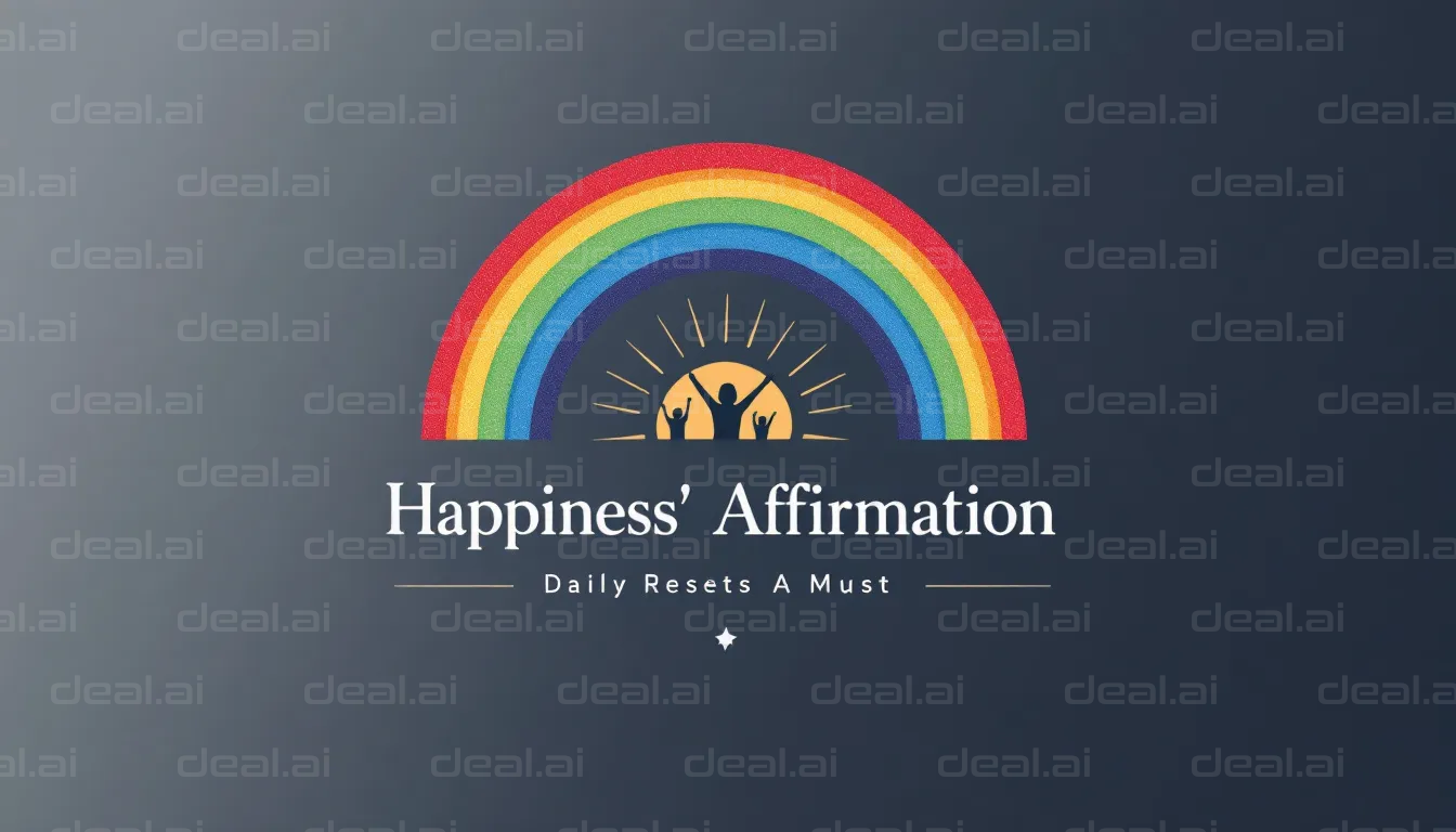 "Daily Happiness Affirmation Rainbow"