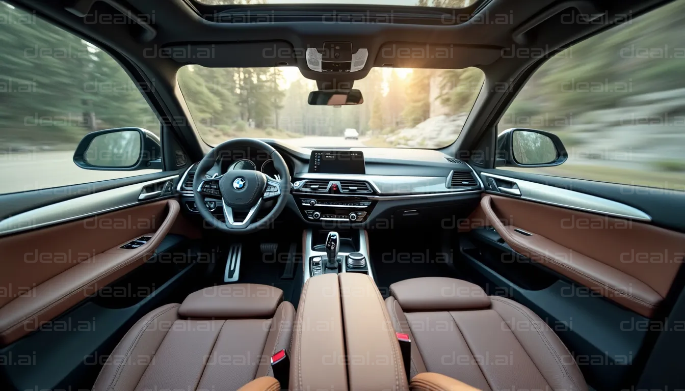 Sleek Car Interior with Sunroof View