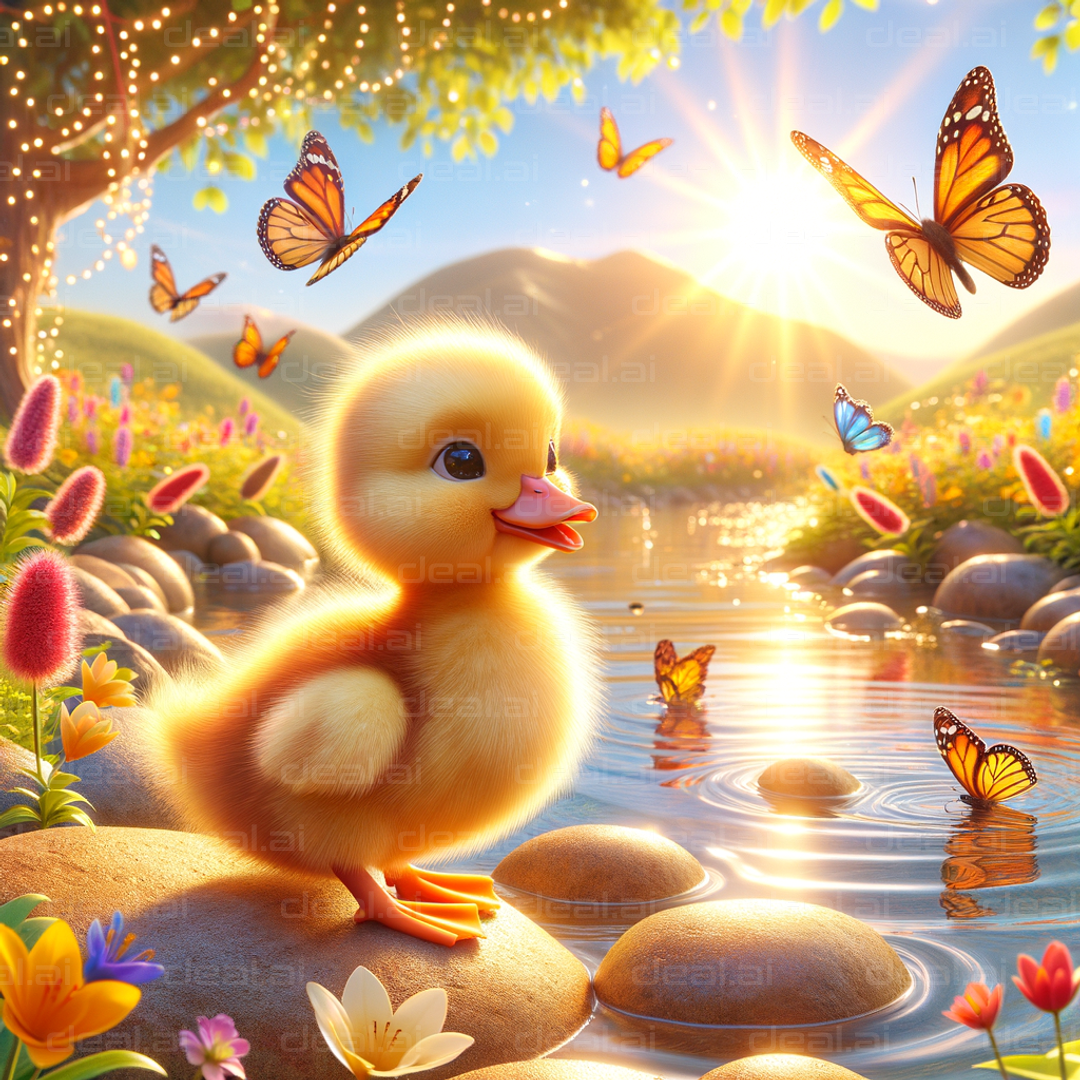 Duckling and Butterflies Delight