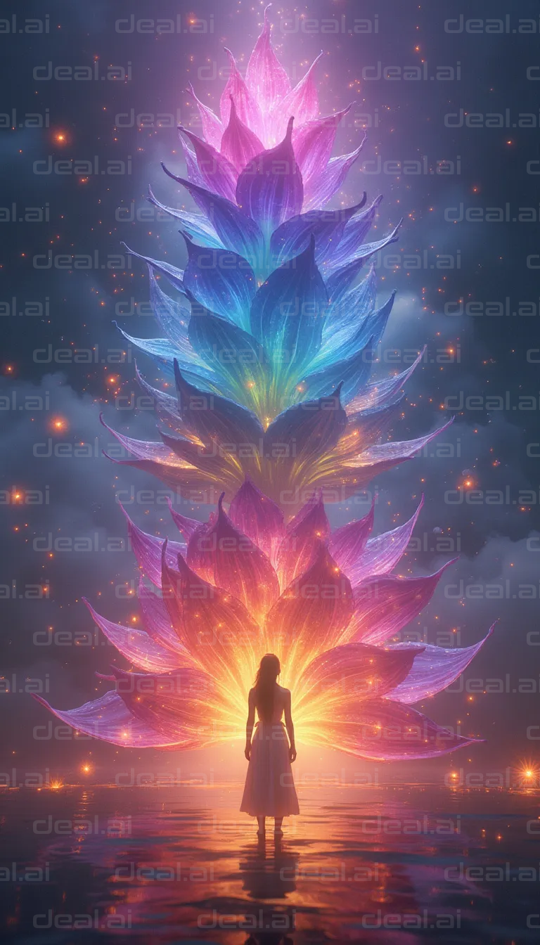 "Enchanted Flower of Light and Color"