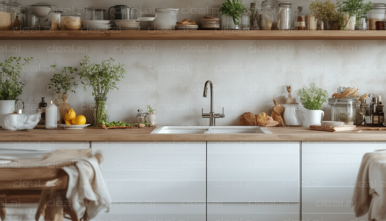 Minimalist Kitchen with Natural Decor