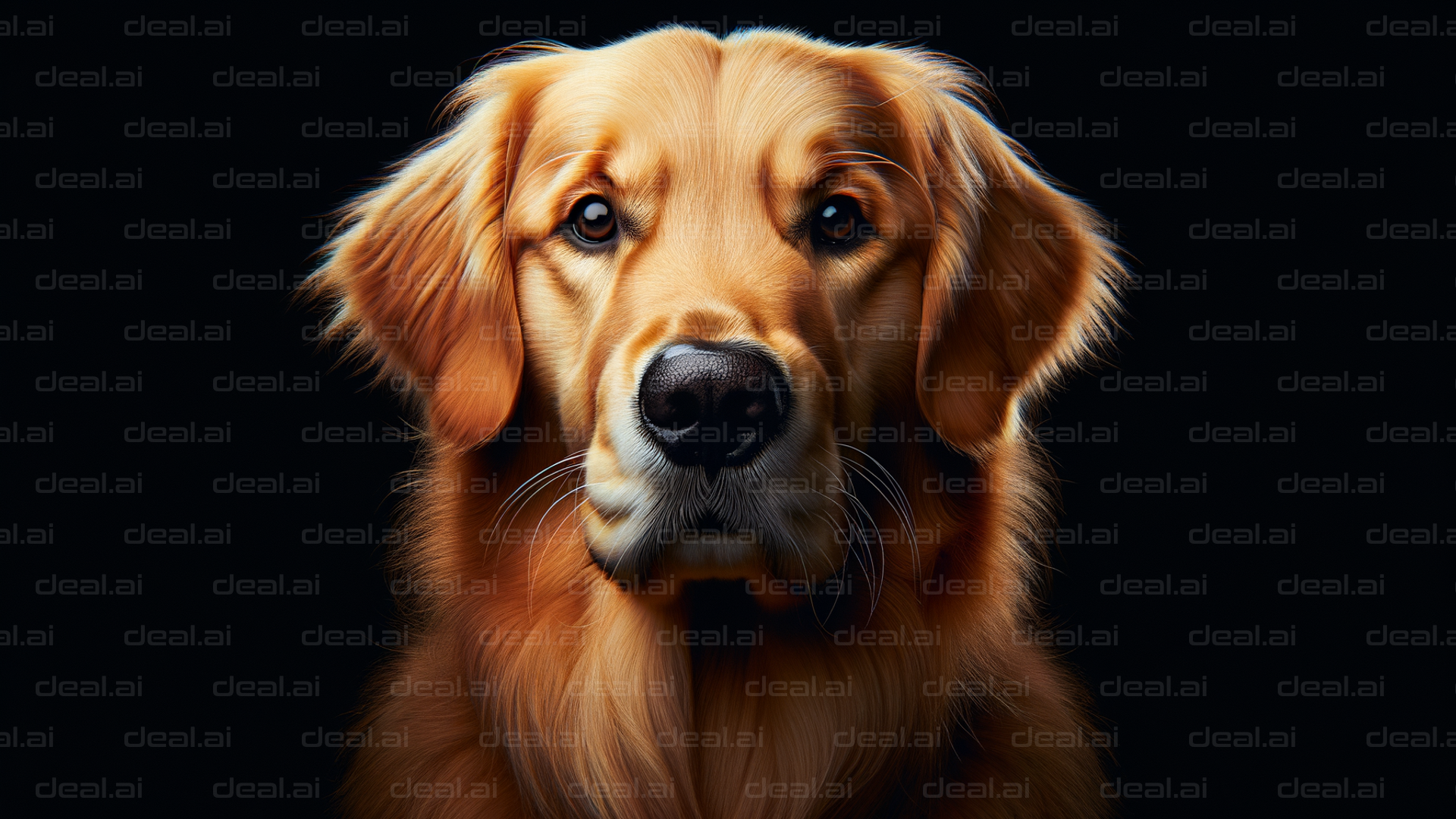 Golden Retriever Portrait Close-Up