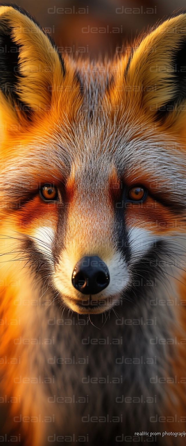 "Mesmerizing Fox Portrait at Sunset"