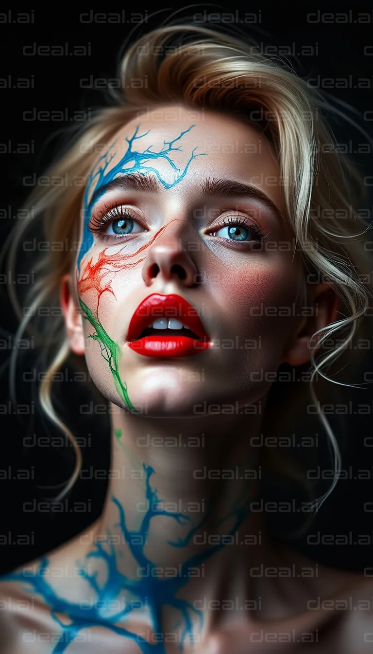 "Colorful Veins Portrait"