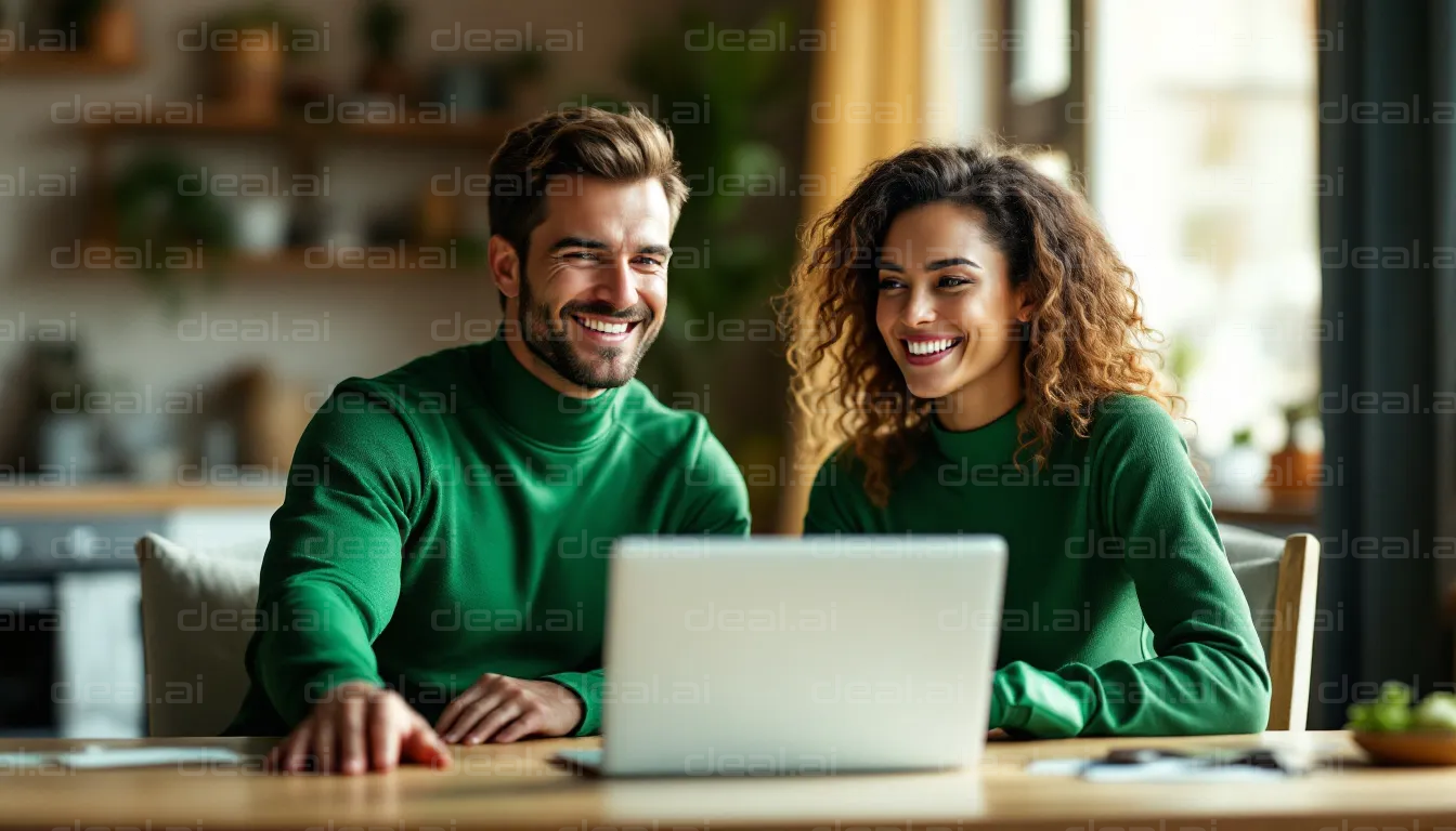 Couple Enjoying Online Content