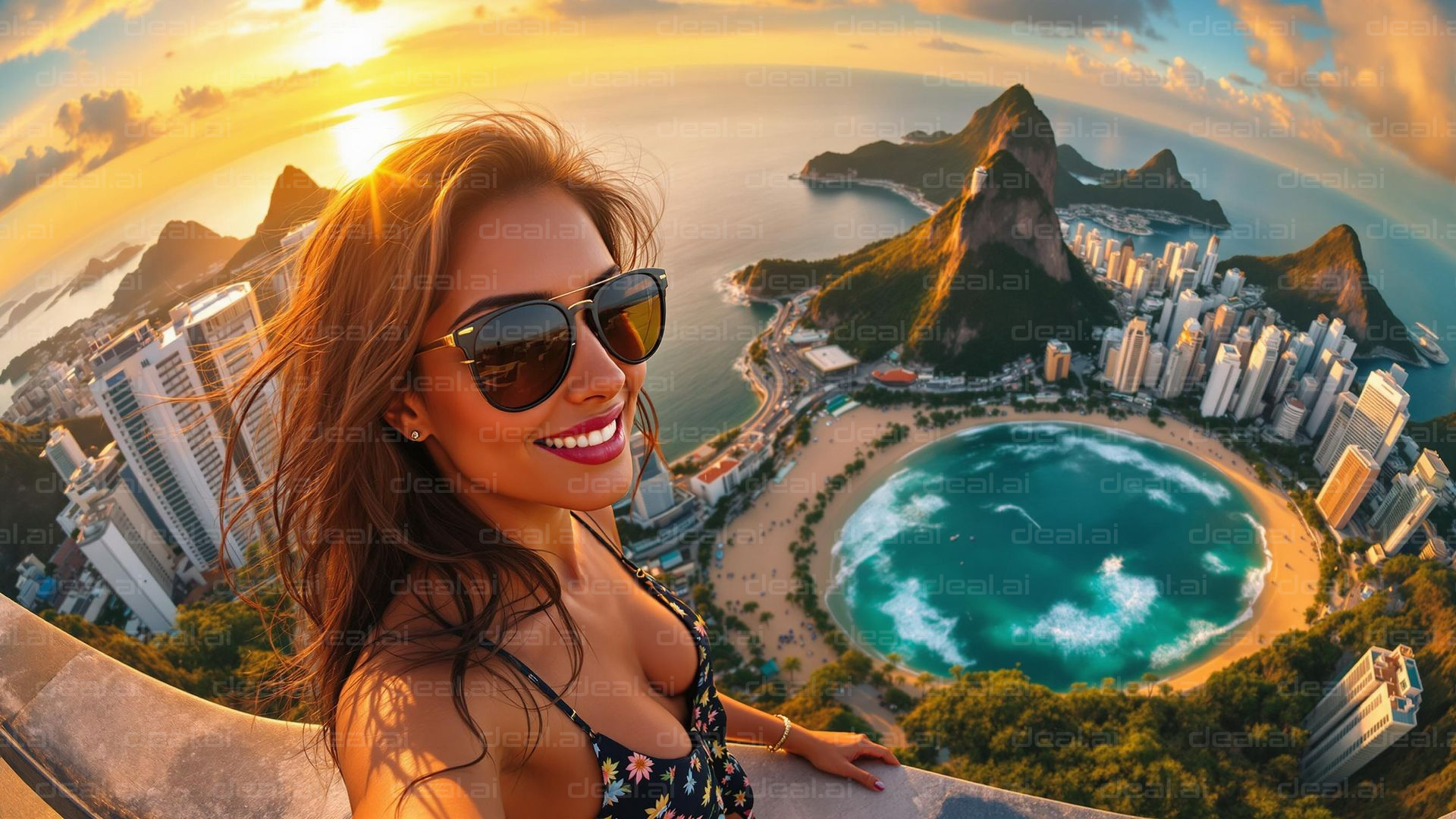 Sunset Selfie Over Rio Beaches