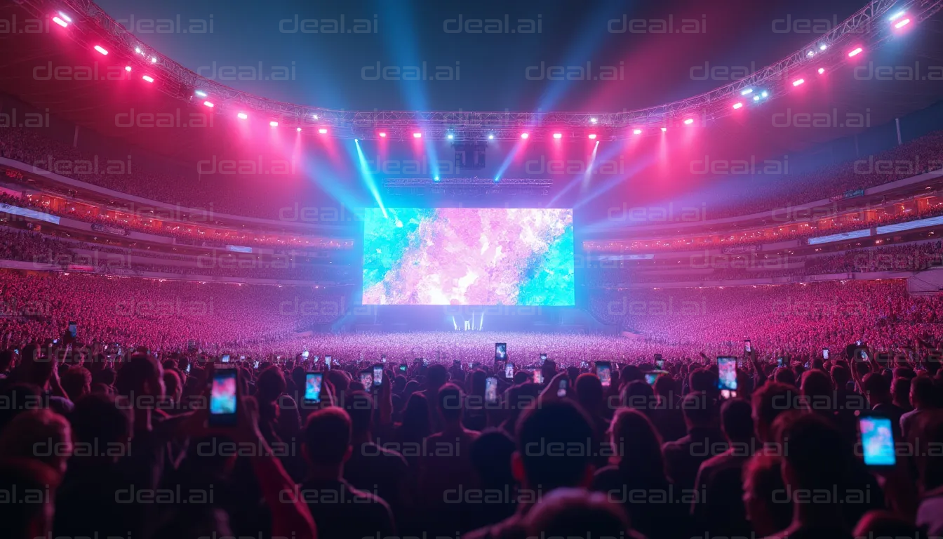 Epic Stadium Concert at Night