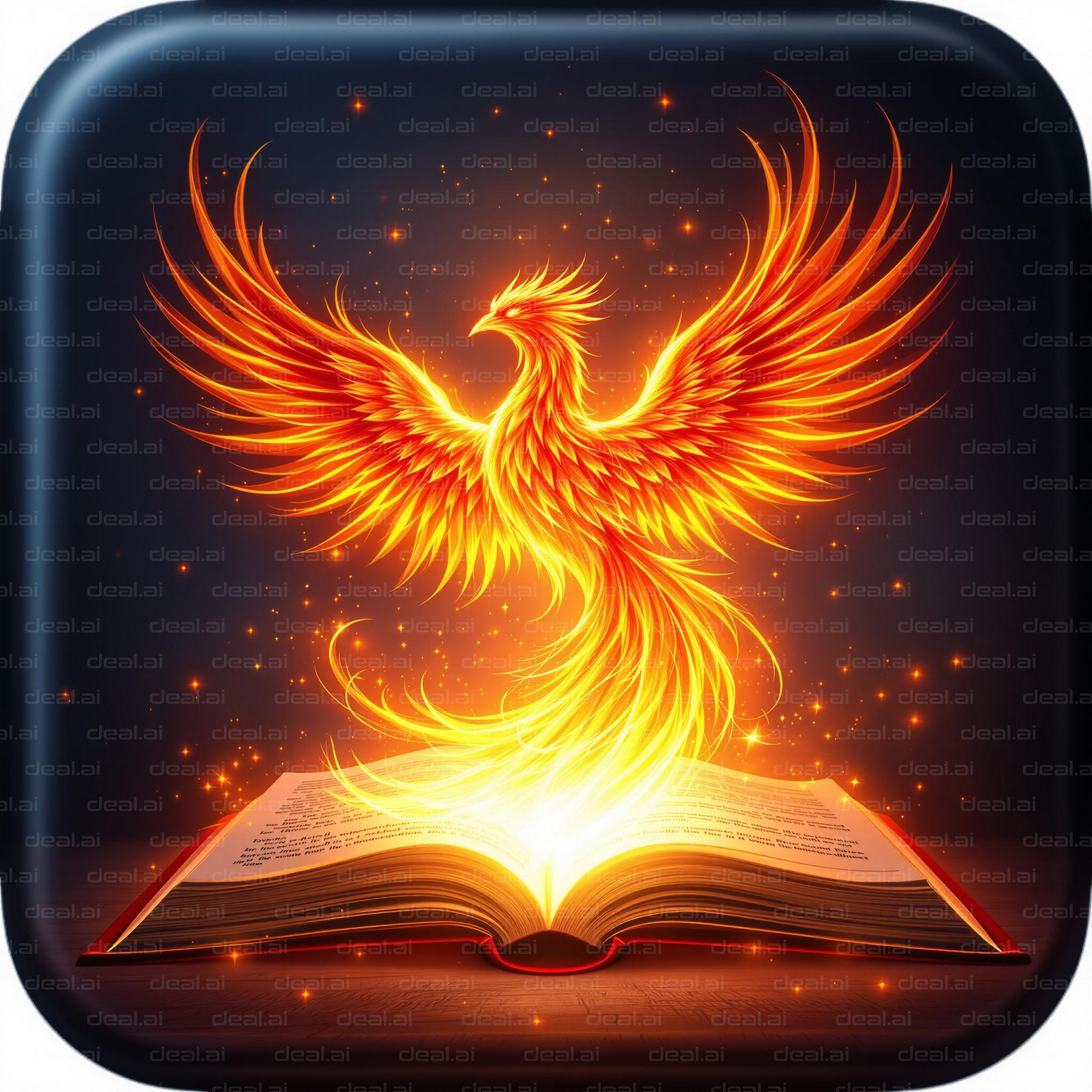 Phoenix Rising from Pages