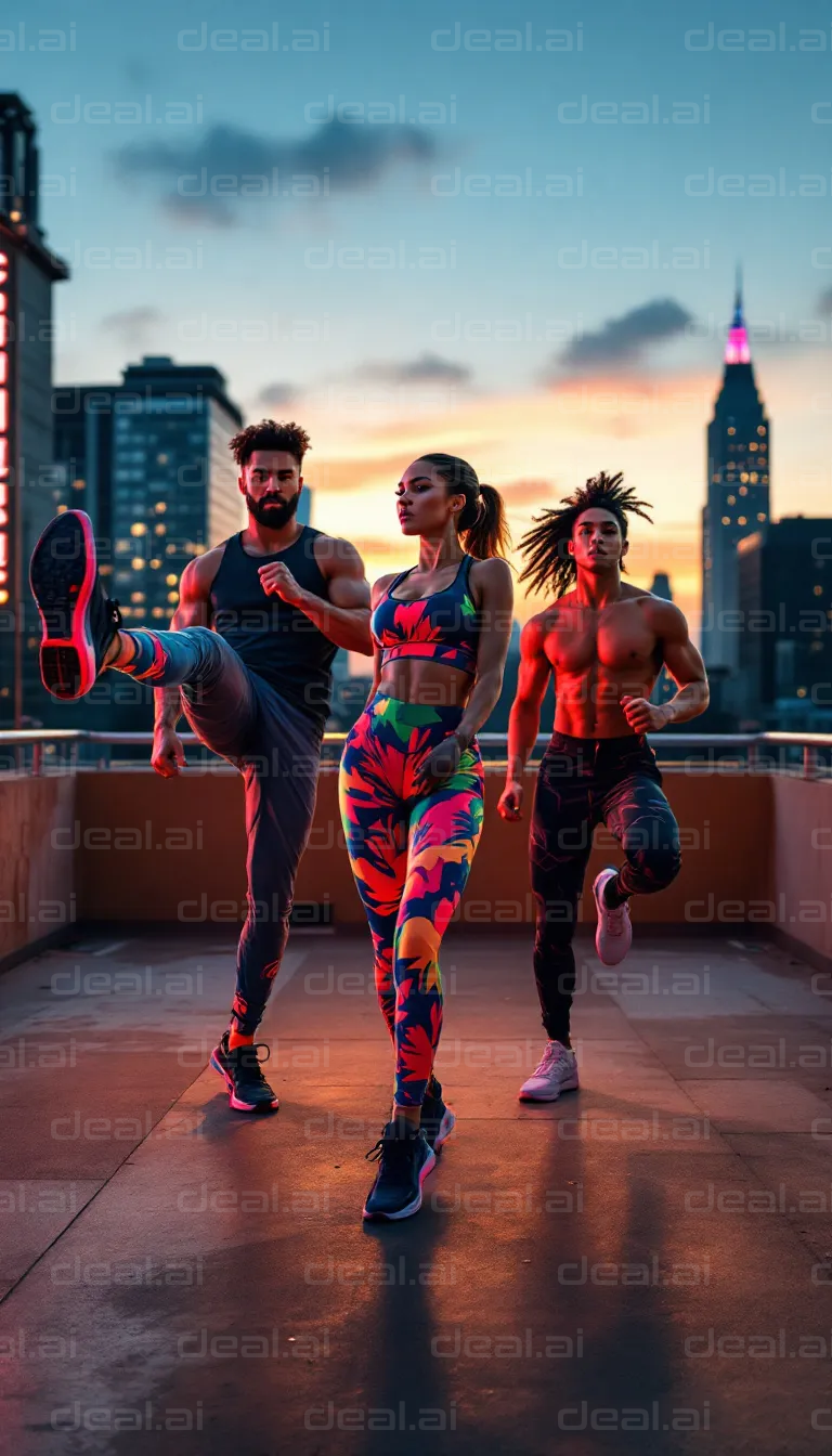 Sunset Rooftop Workout Session