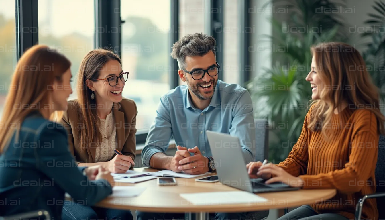 Team Collaboration in Office Meeting