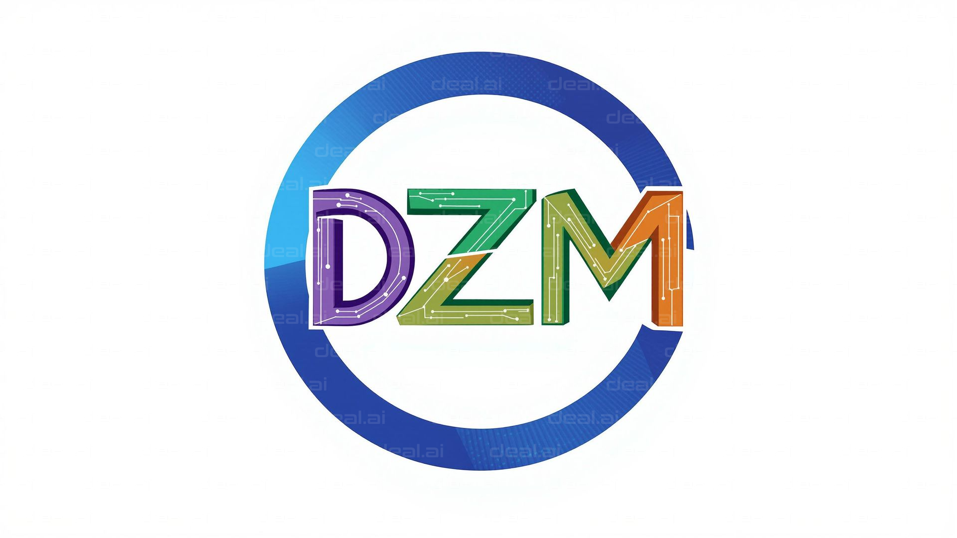 Colorful DZM Logo Design