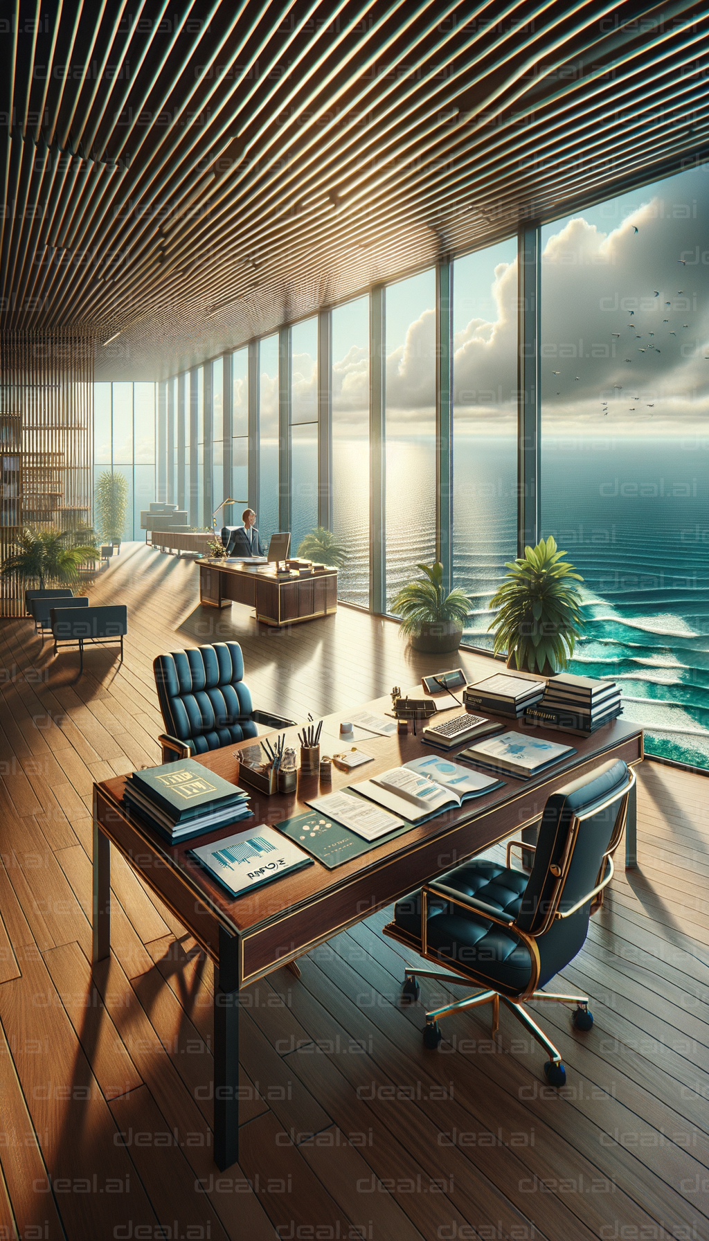 Modern Office with Ocean View