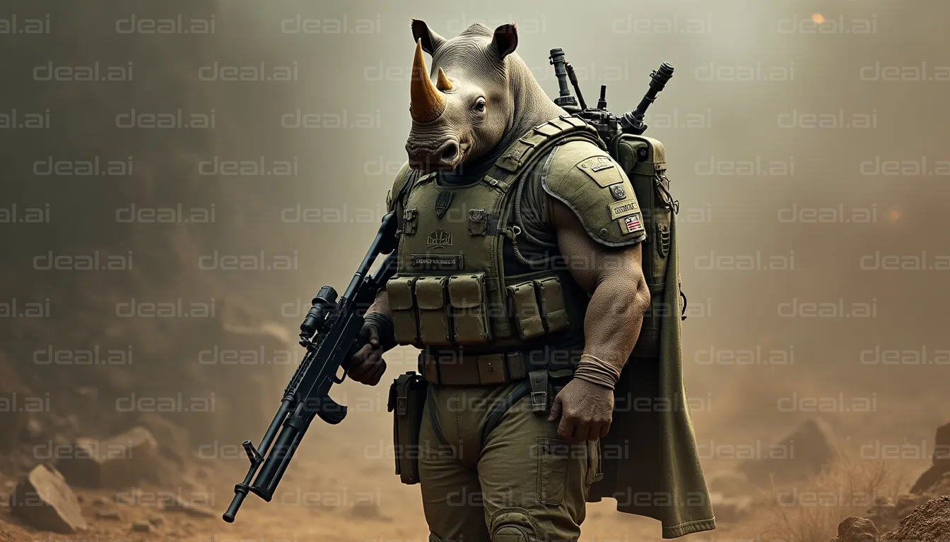 "Rhino Soldier in Battle Gear"