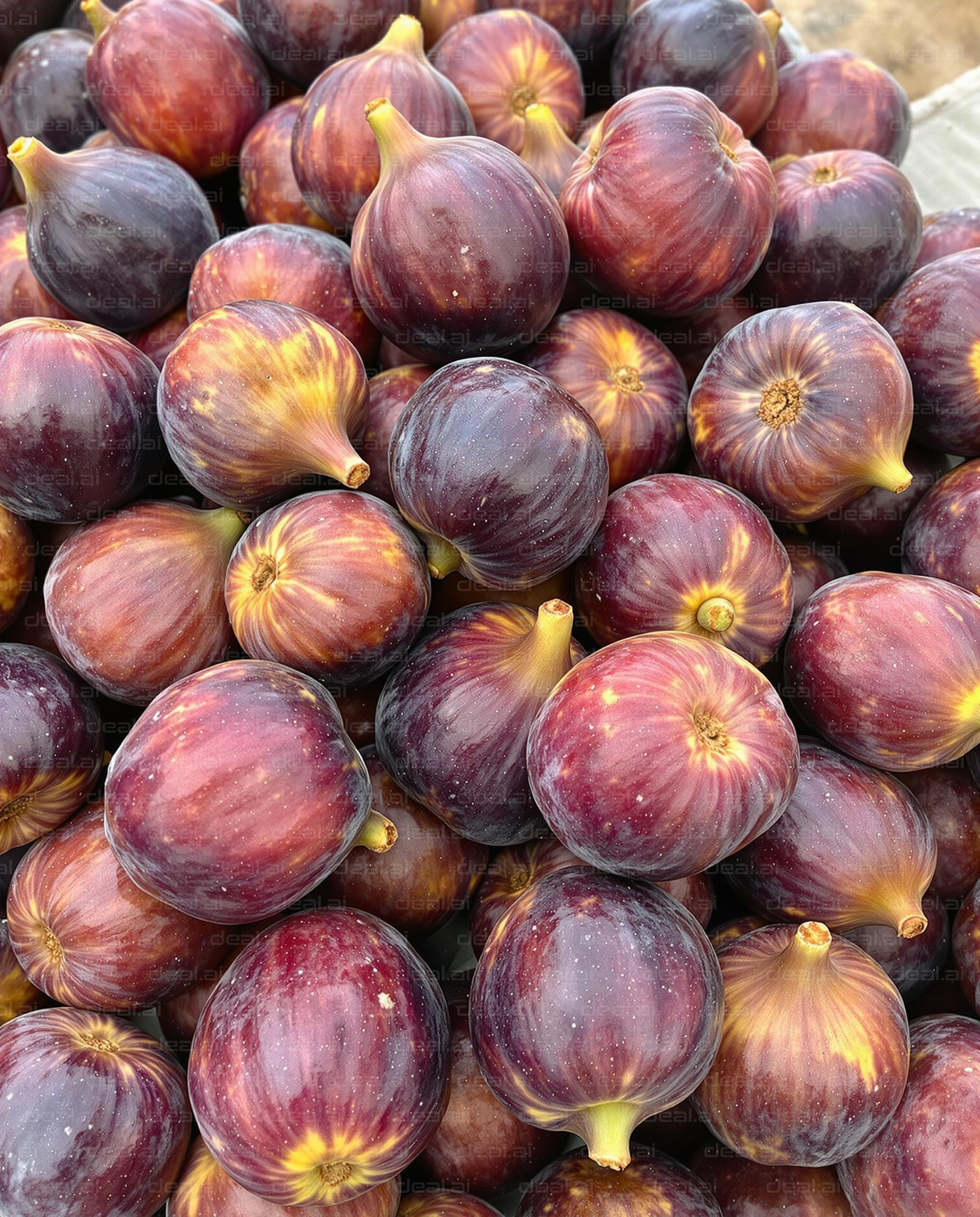Pile of Fresh Purple Figs