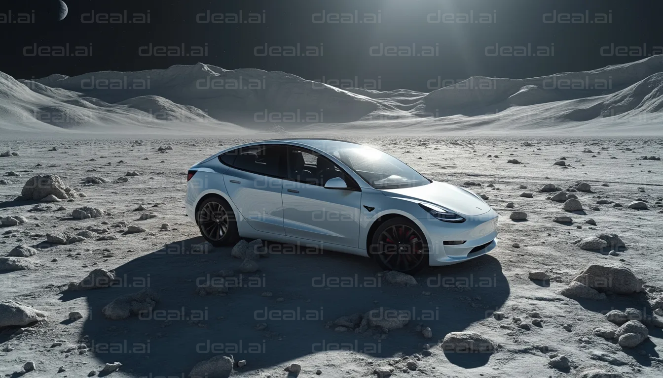 Car on Lunar Landscape Adventure