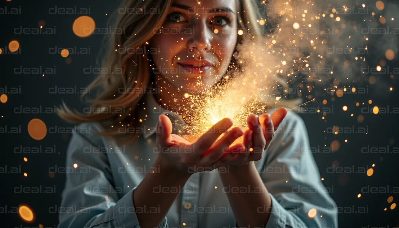 "Magic Sparkles in Her Hands"