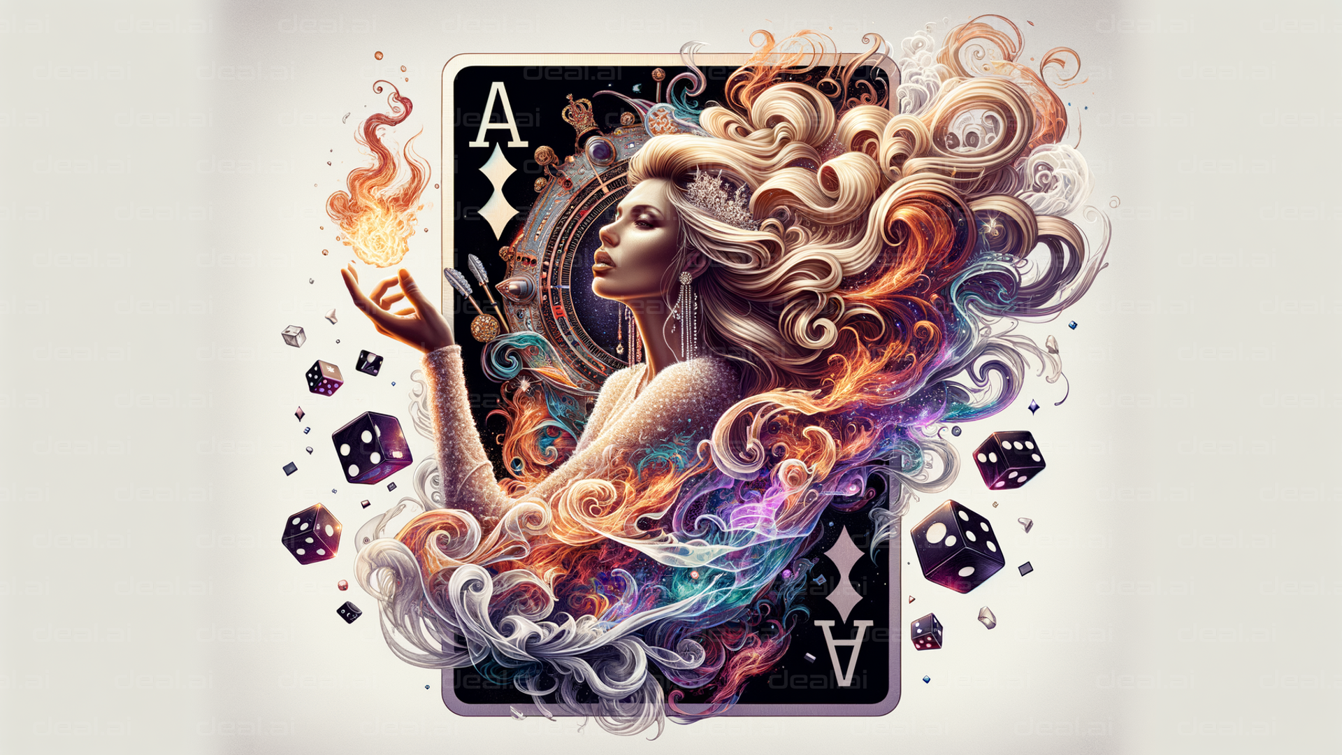 "Enchanted Ace: Mystical Casino Art"