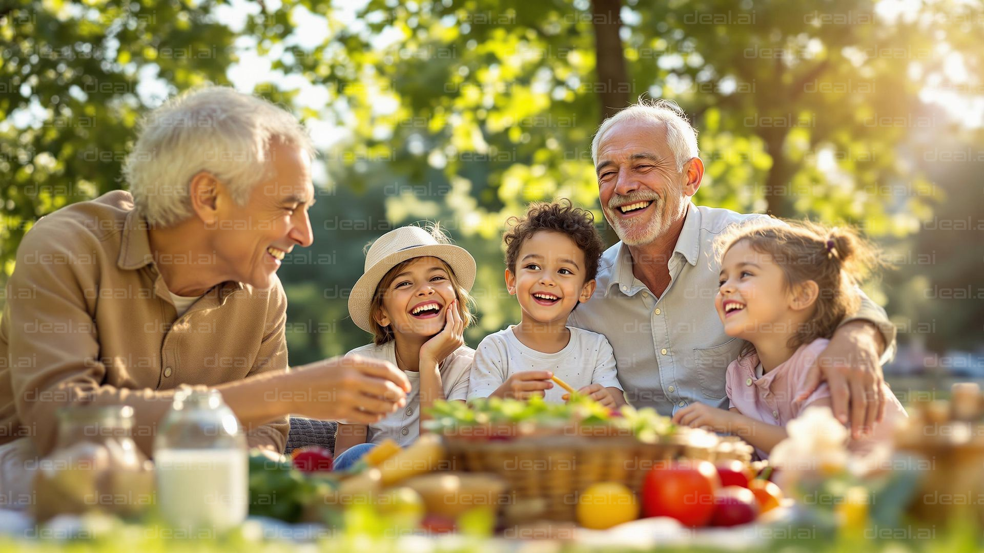 Joyful Family Picnic in the Park