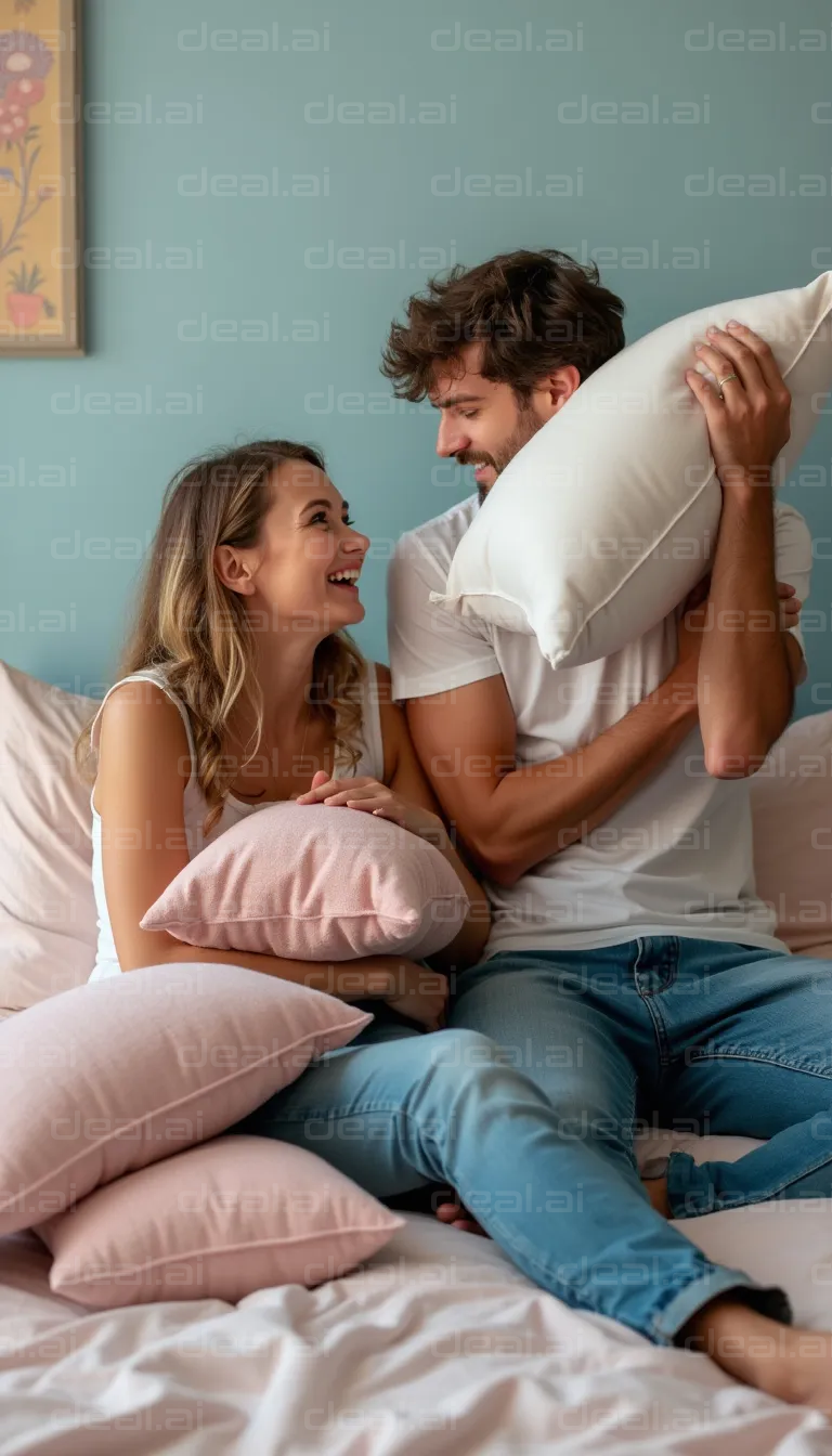 Pillow Fight Fun on a Cozy Day