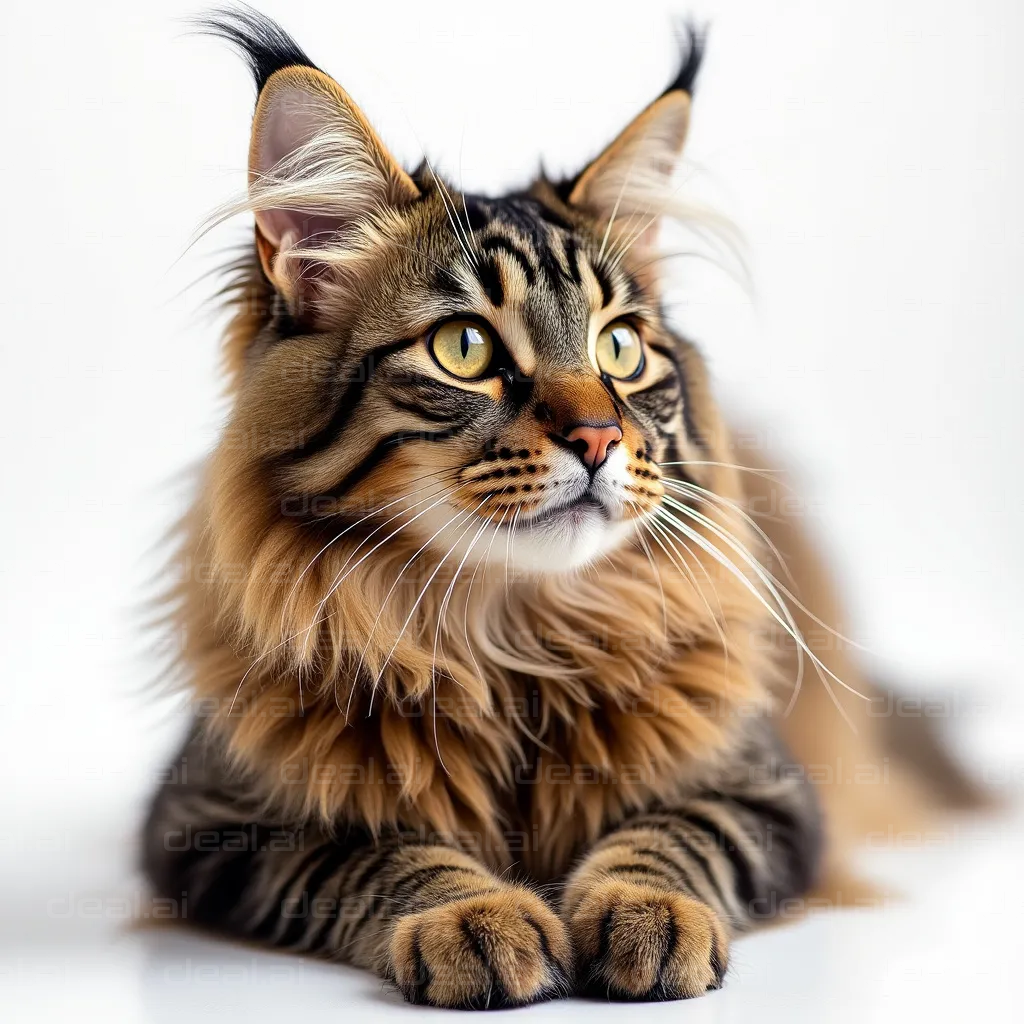 Majestic Maine Coon Cat Portrait