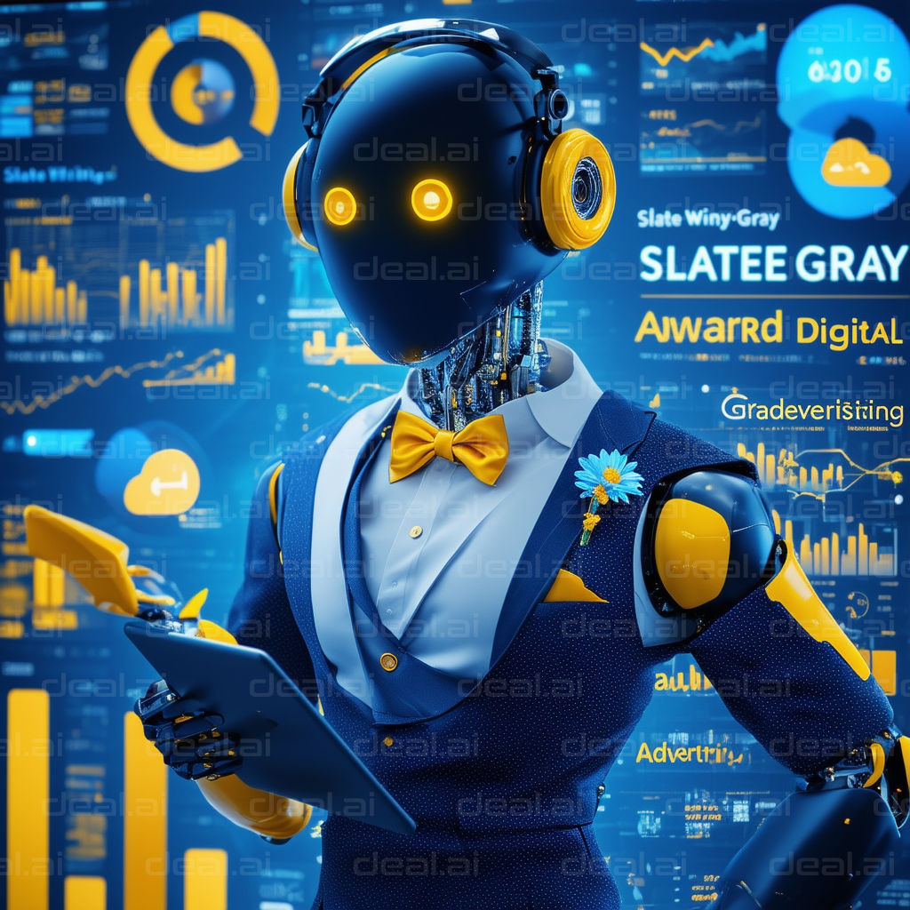 "Dapper Robot Analyzes Digital Data"