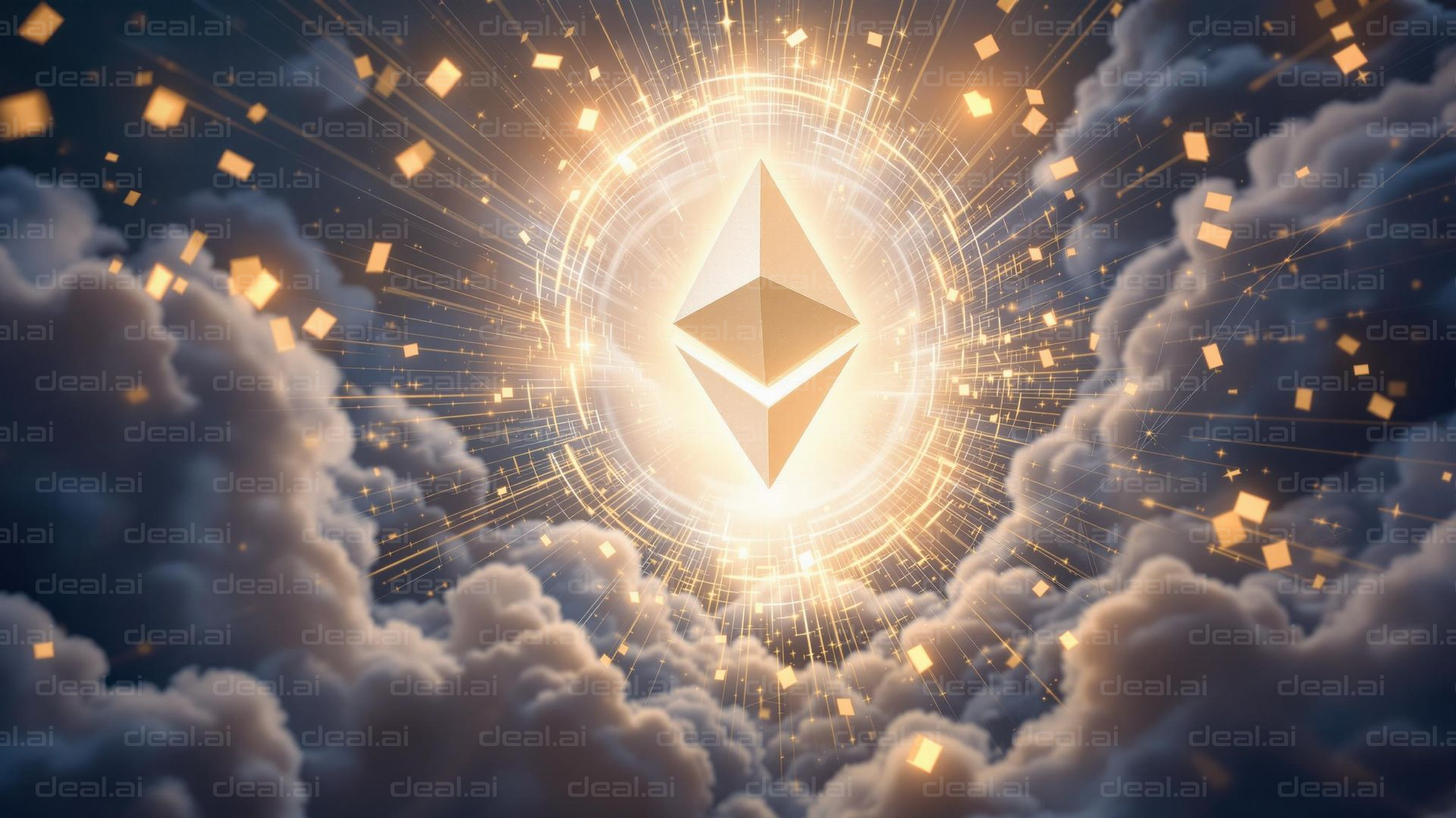 Ethereum Symbol in Radiant Glow