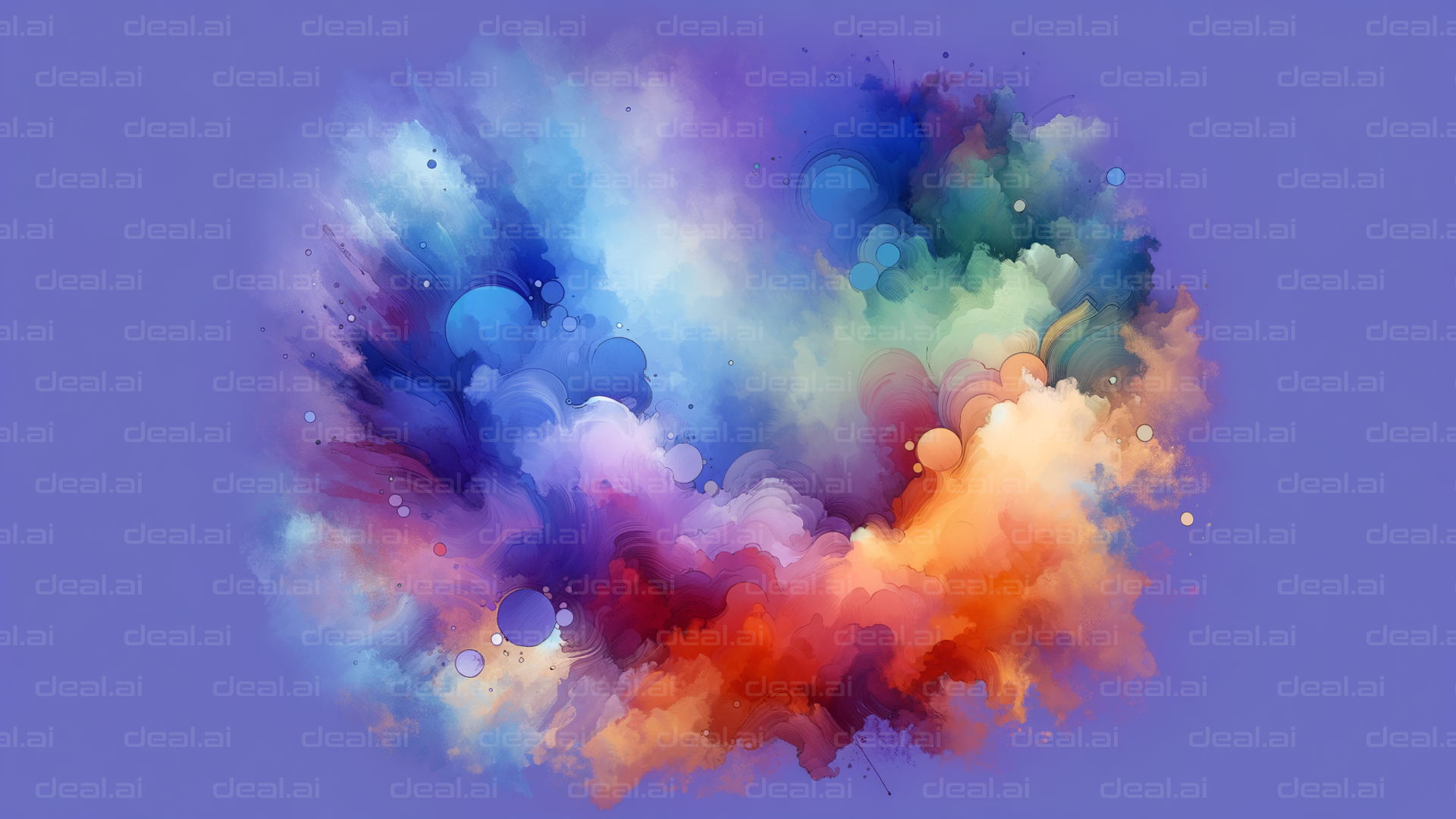 "Vibrant Color Explosion on Purple"