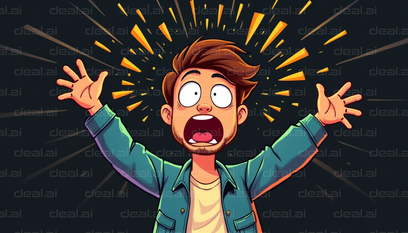 "Surprised Cartoon Character Yelling"