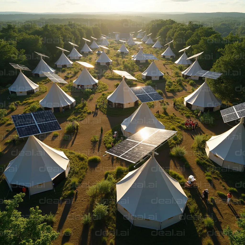 Solar-Powered Tent Community