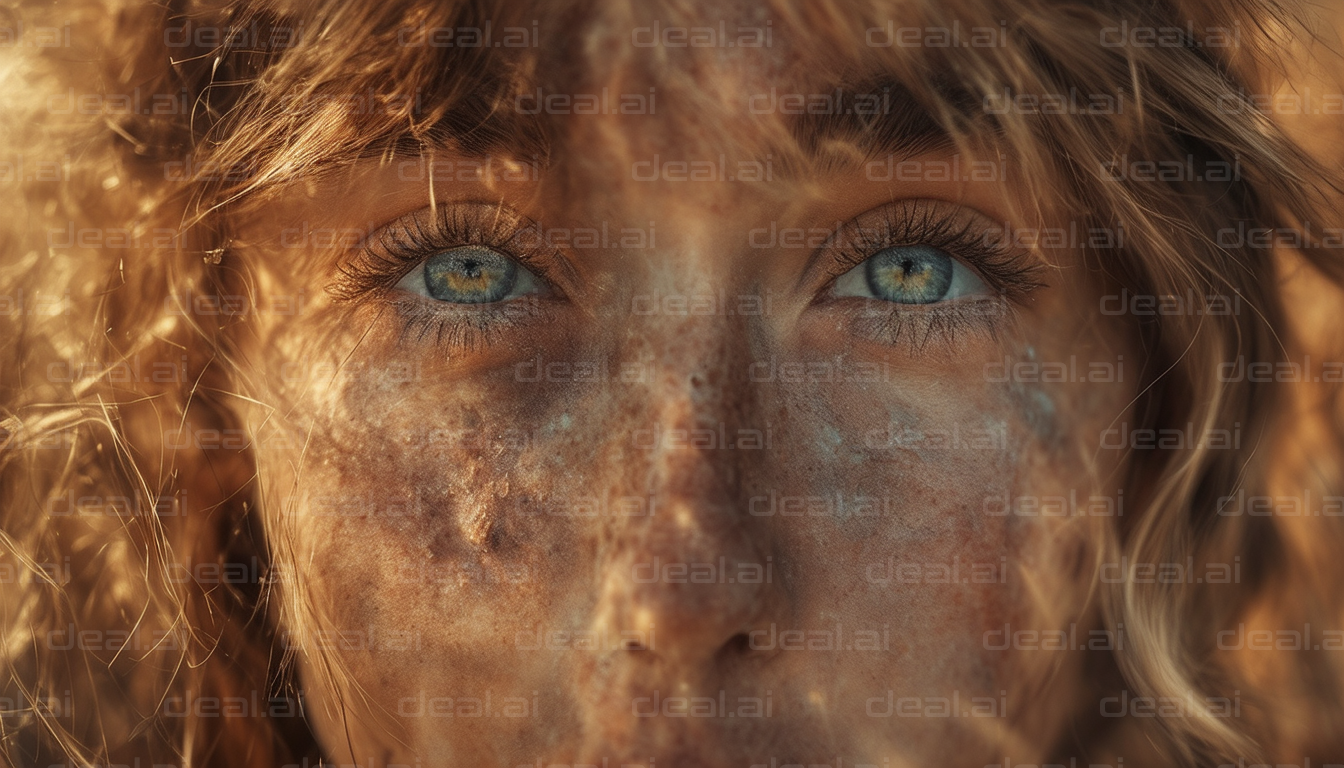 Captivating Blue Eyes Close-Up