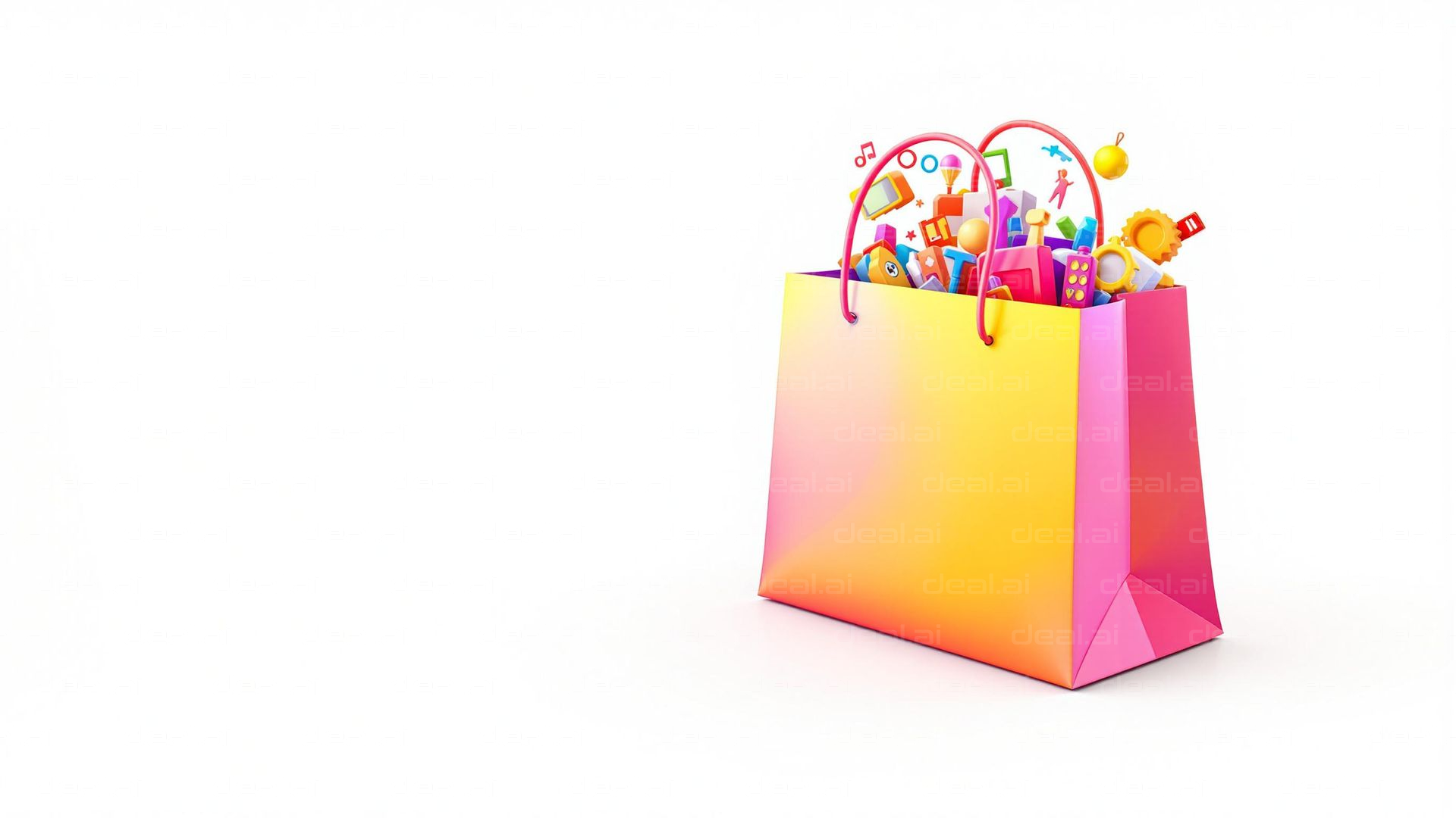 Colorful Shopping Bag of Fun Toys