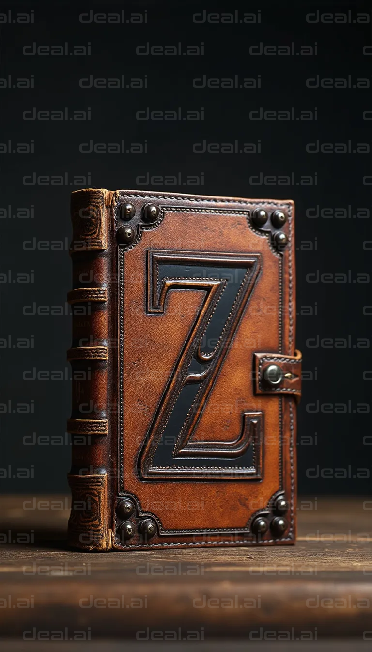 "Leather-Bound Book with Z Letter"