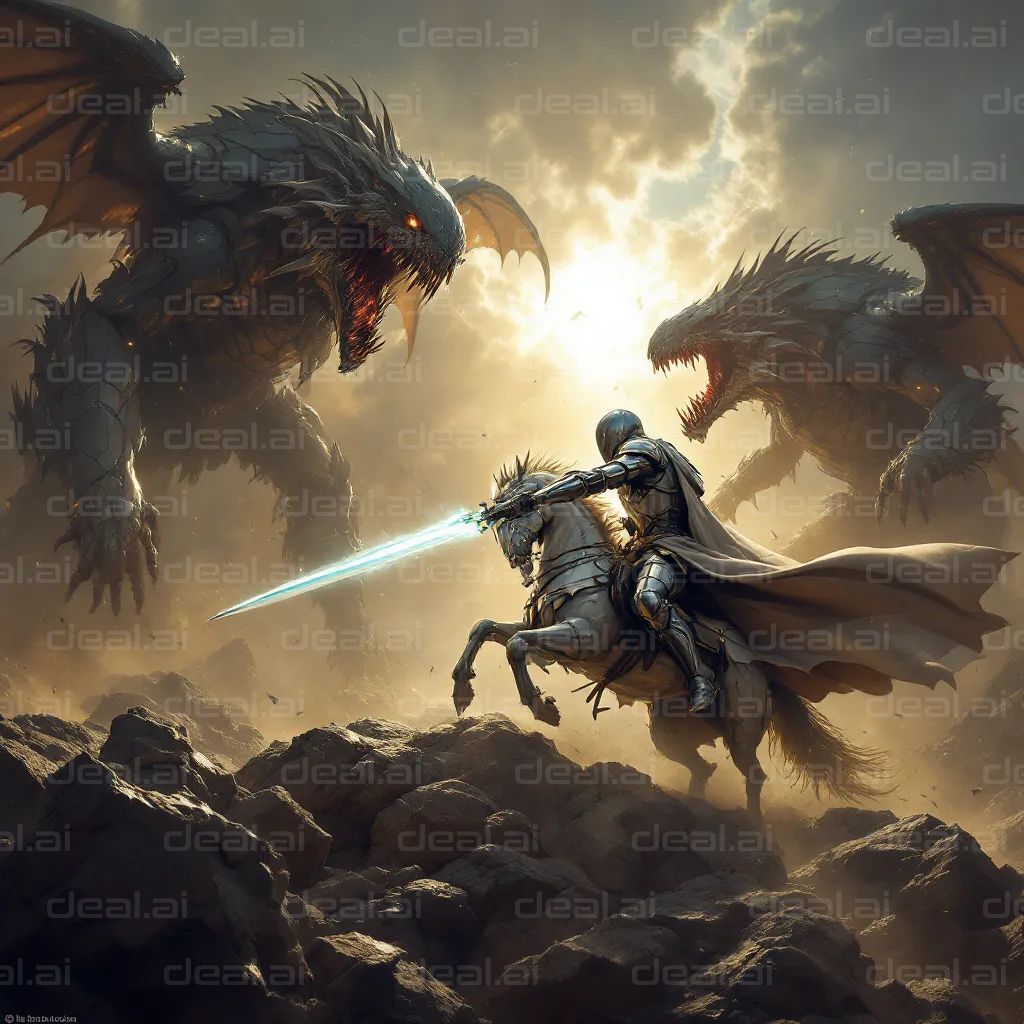 Knight's Battle with Dragons