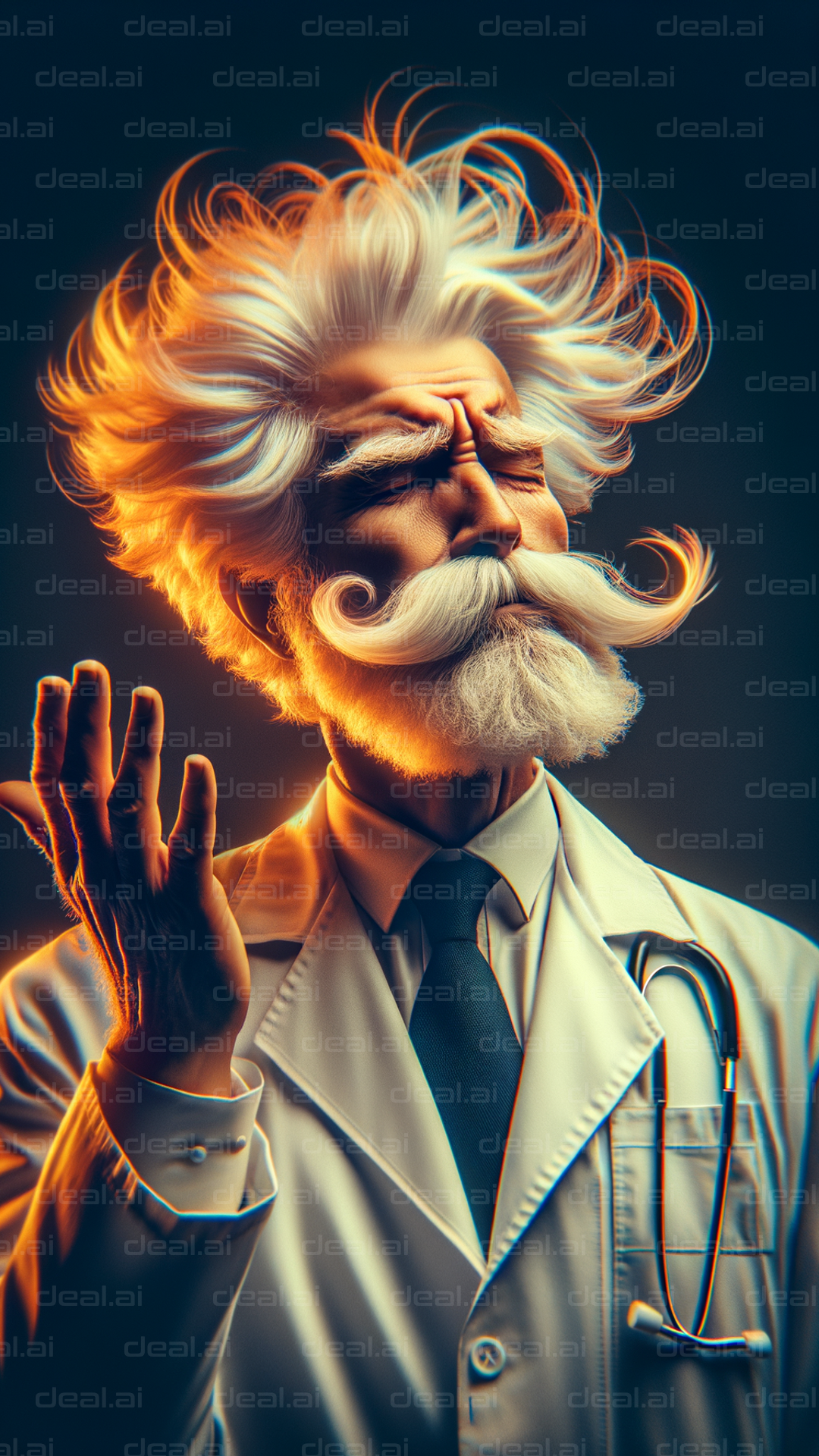 Eccentric Scientist Portrait